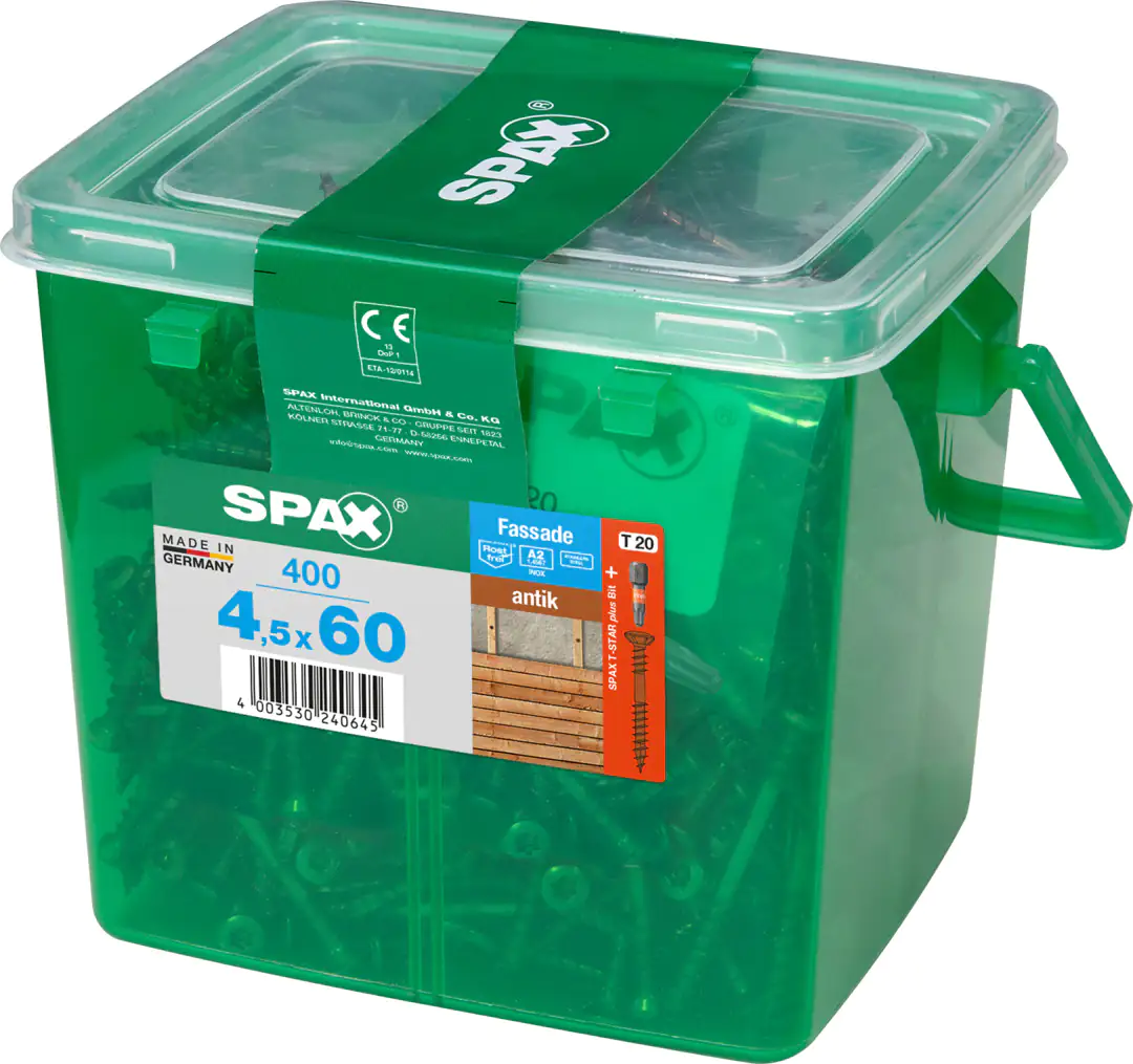 Spax Fassadenschrauben 4.5 x 60 mm TX 20 - 400 Stk.
