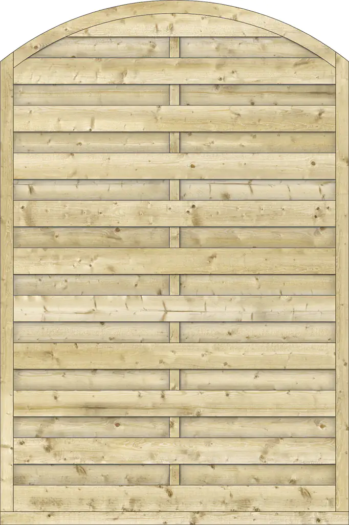 Sichtschutzzaun Rügen 120 x 180 cm, Rundbogen, kesseldruckimprägniert