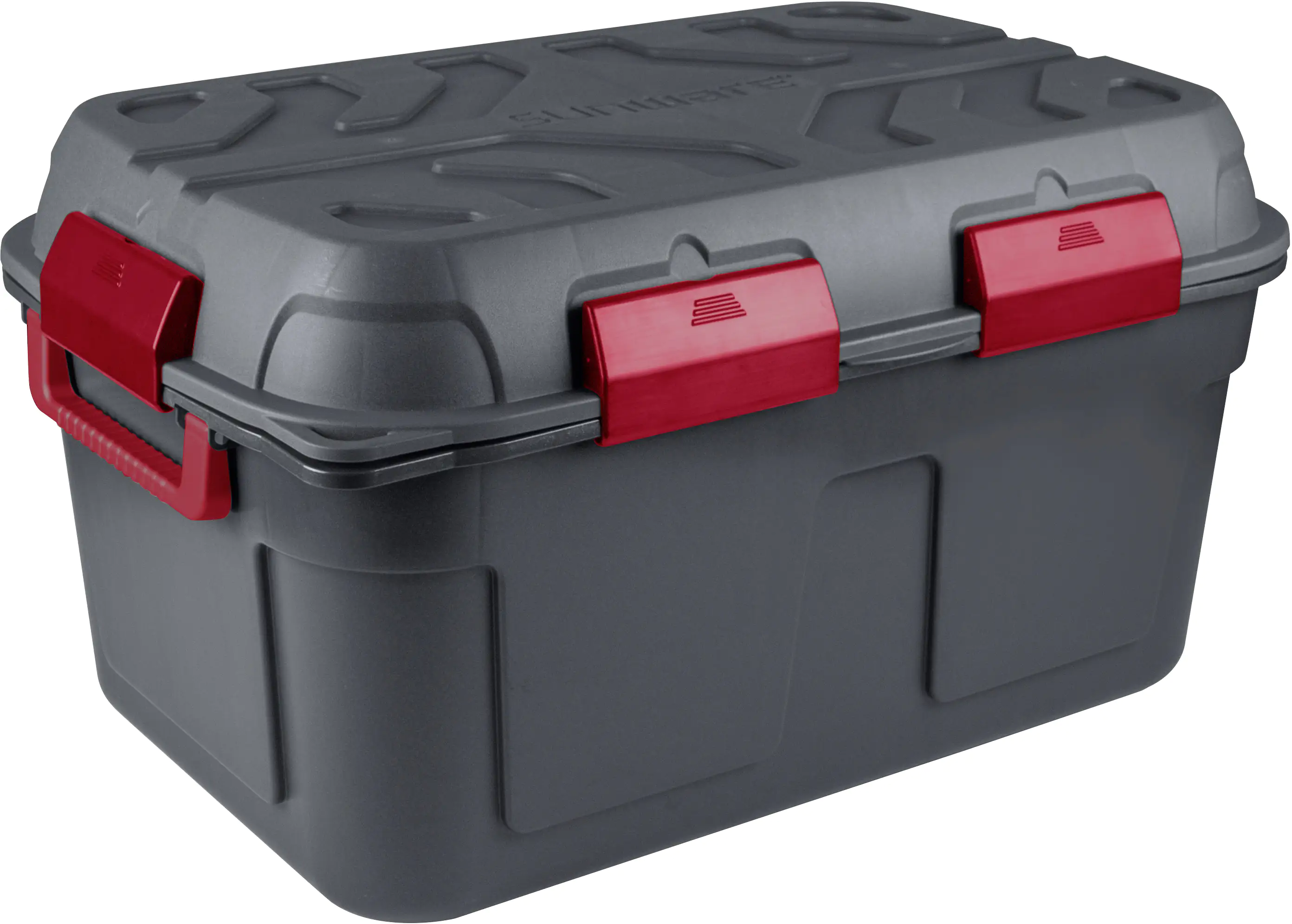 Sunware Aufbewahrungsbox Q-Line Outdoor mit Deckel 79 x 54,5 cm 130 L anthrazit-rot