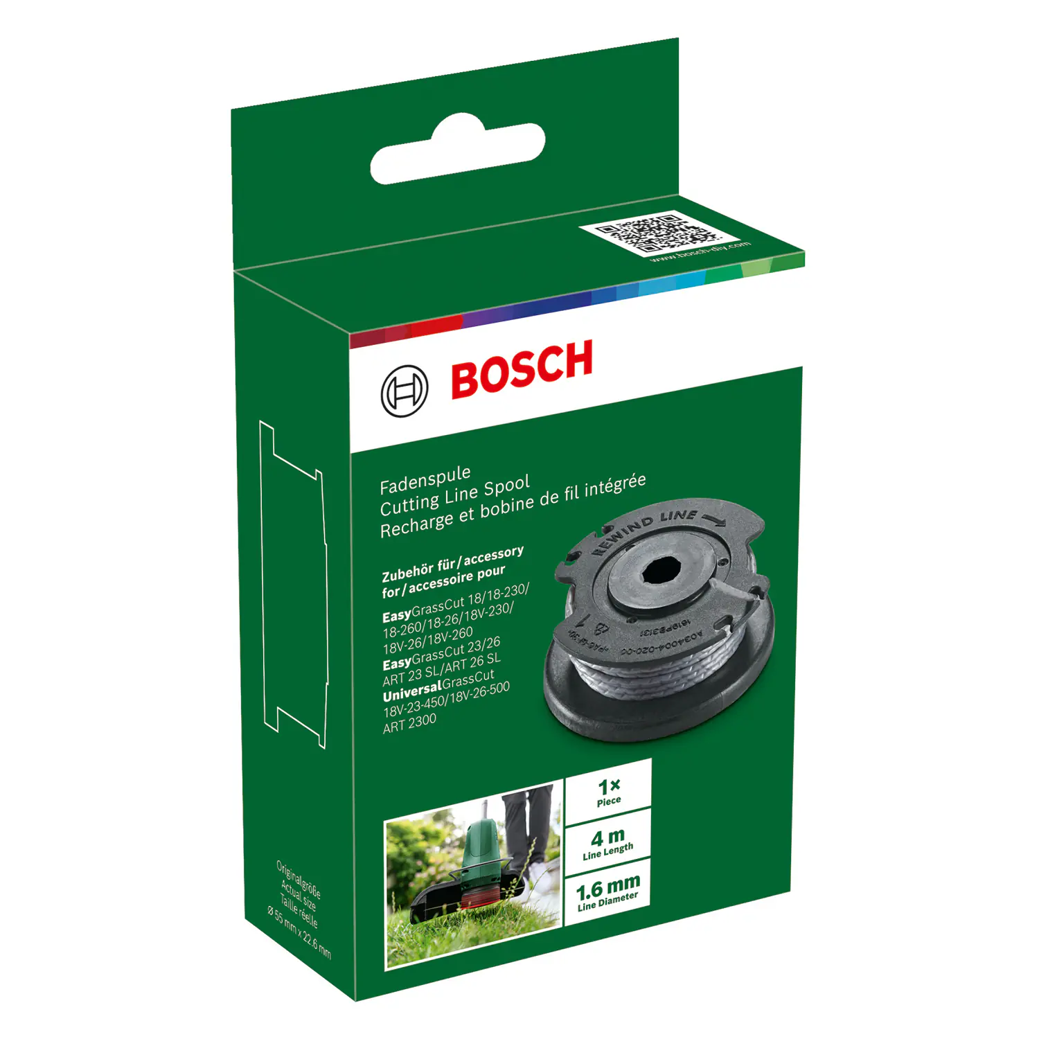 Bosch Ersatzspule für EasyGrassCut Ø 1,6 mm 4 m 