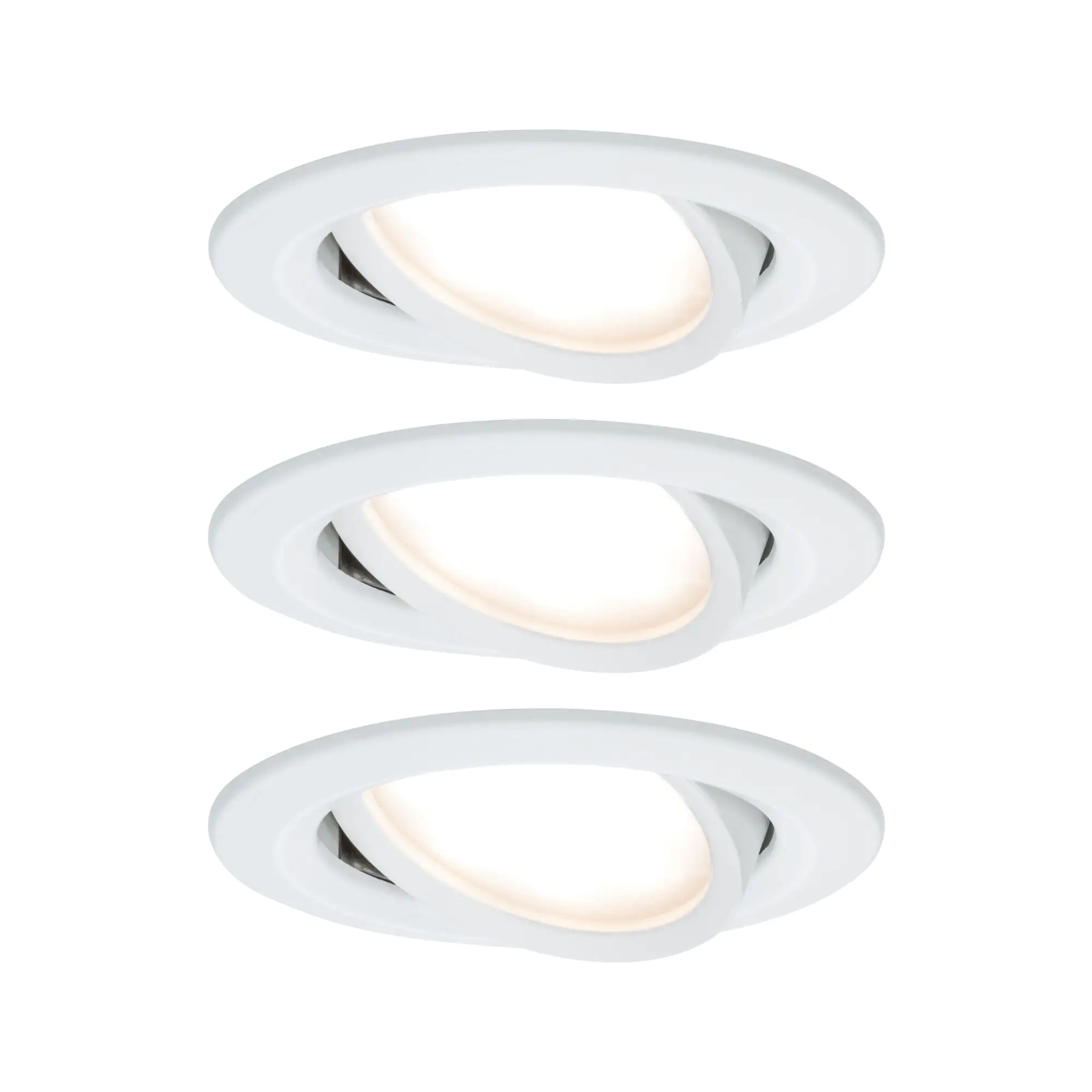 Paulmann LED Einbauleuchte Nova Coin 3er Set weiß 8,4 cm dimmbar warmweiß