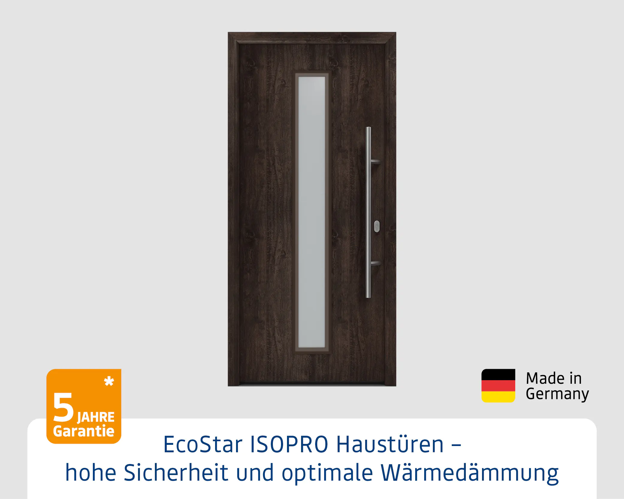 EcoStar Haustür ISOPRO IP 020S night oak 110 x 210 cm