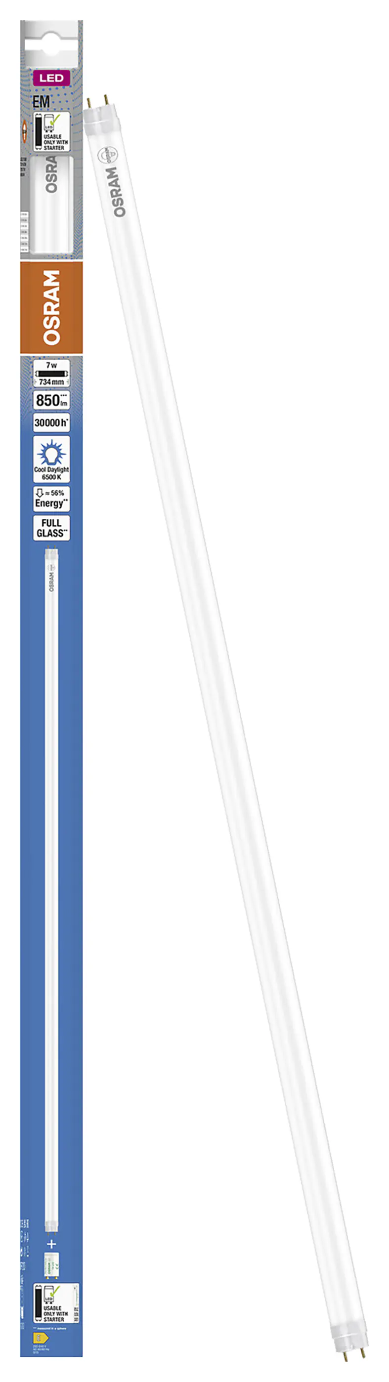 Osram LED Röhre 72 cm G13 7 W kaltweiß