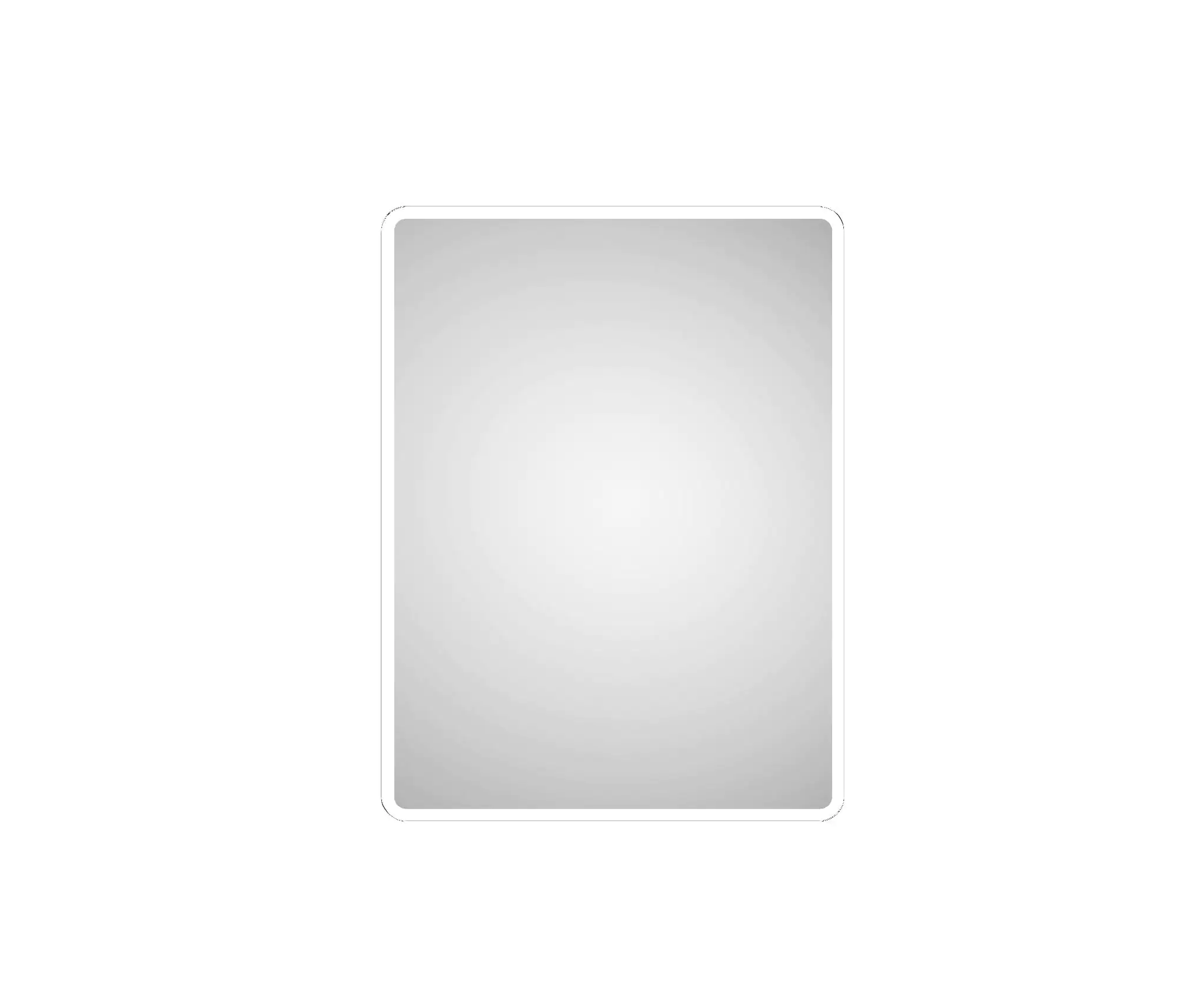 DSK LED Lichtspiegel Silver Luna 80x60 cm