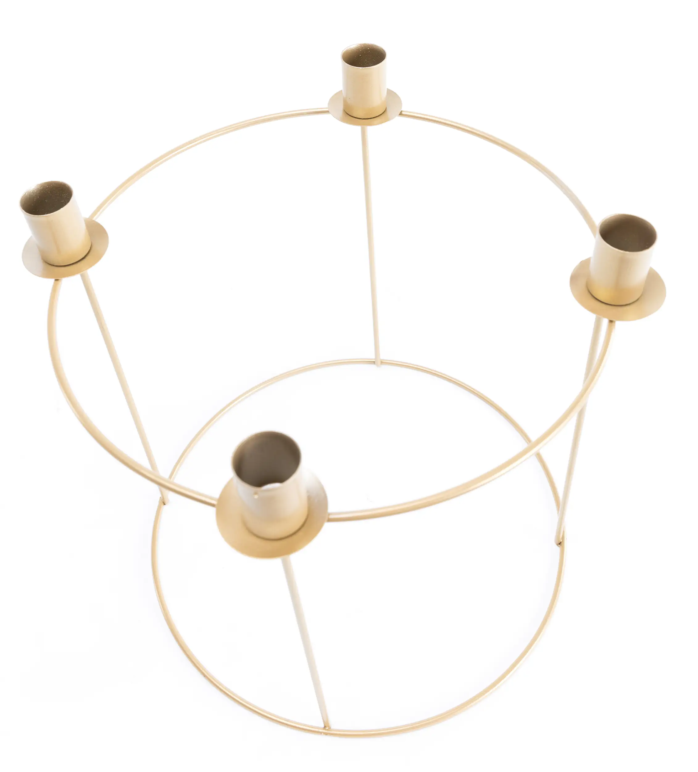 TrendLine Adventskranz Metall Ø 29 x 25 cm gold