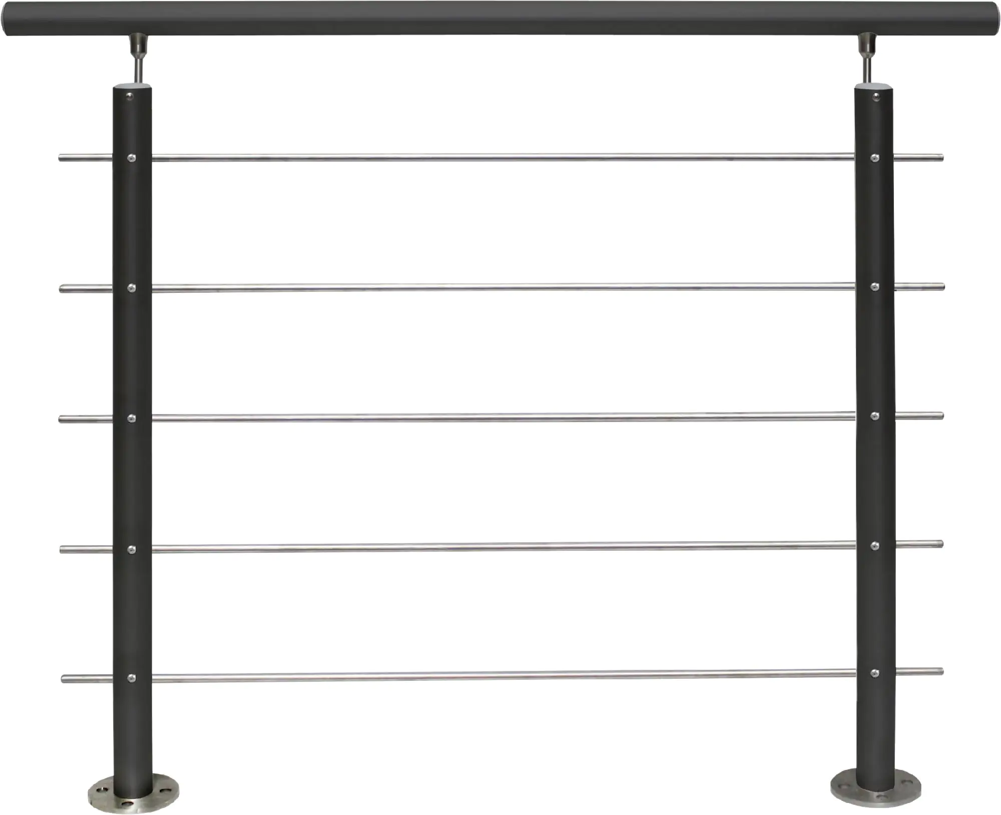 Treba Geländer-Set Aluminium AB10 anthrazit Bodenmontage