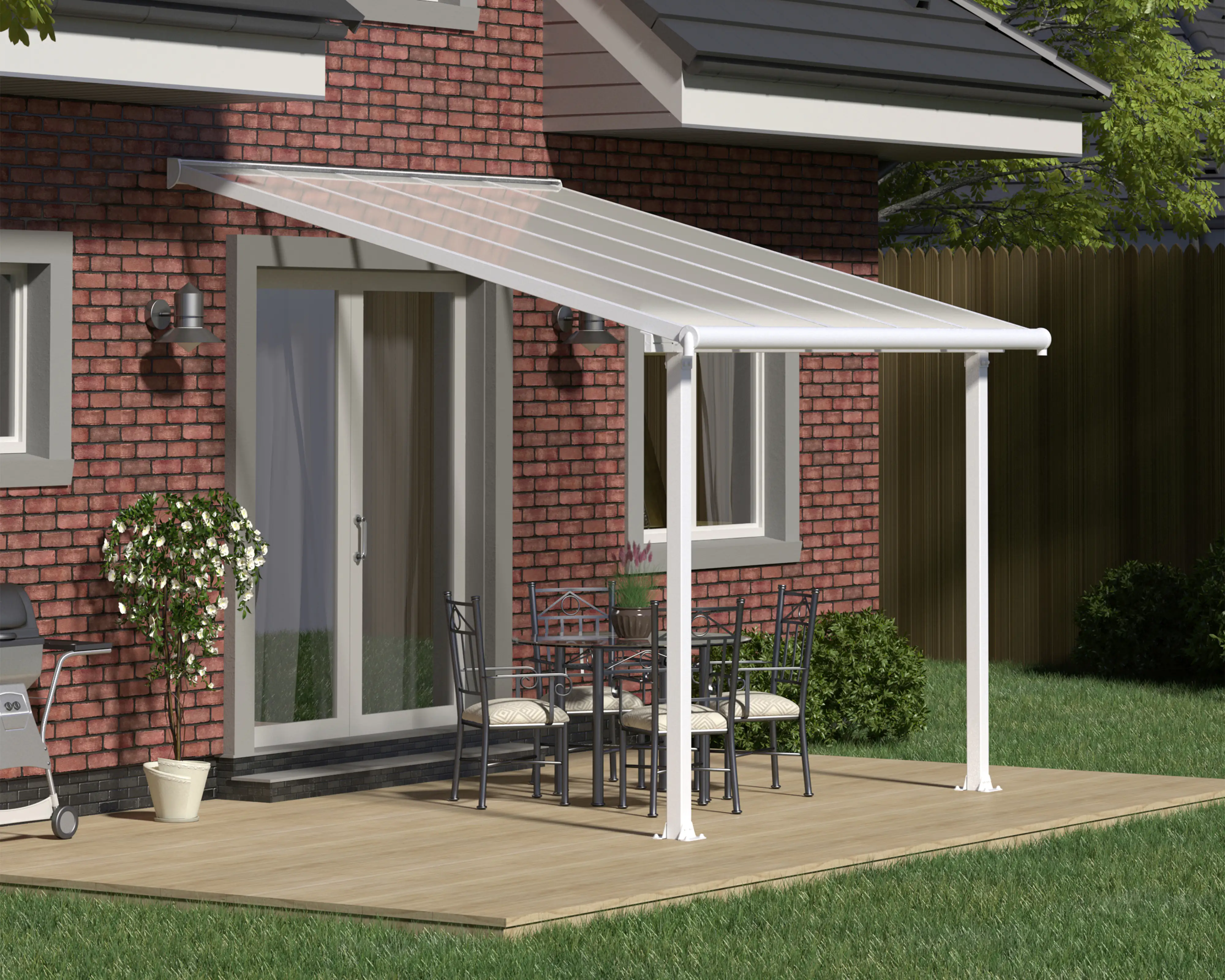 Canopia Terrassenüberdachung Olympia 3x3 weiß
