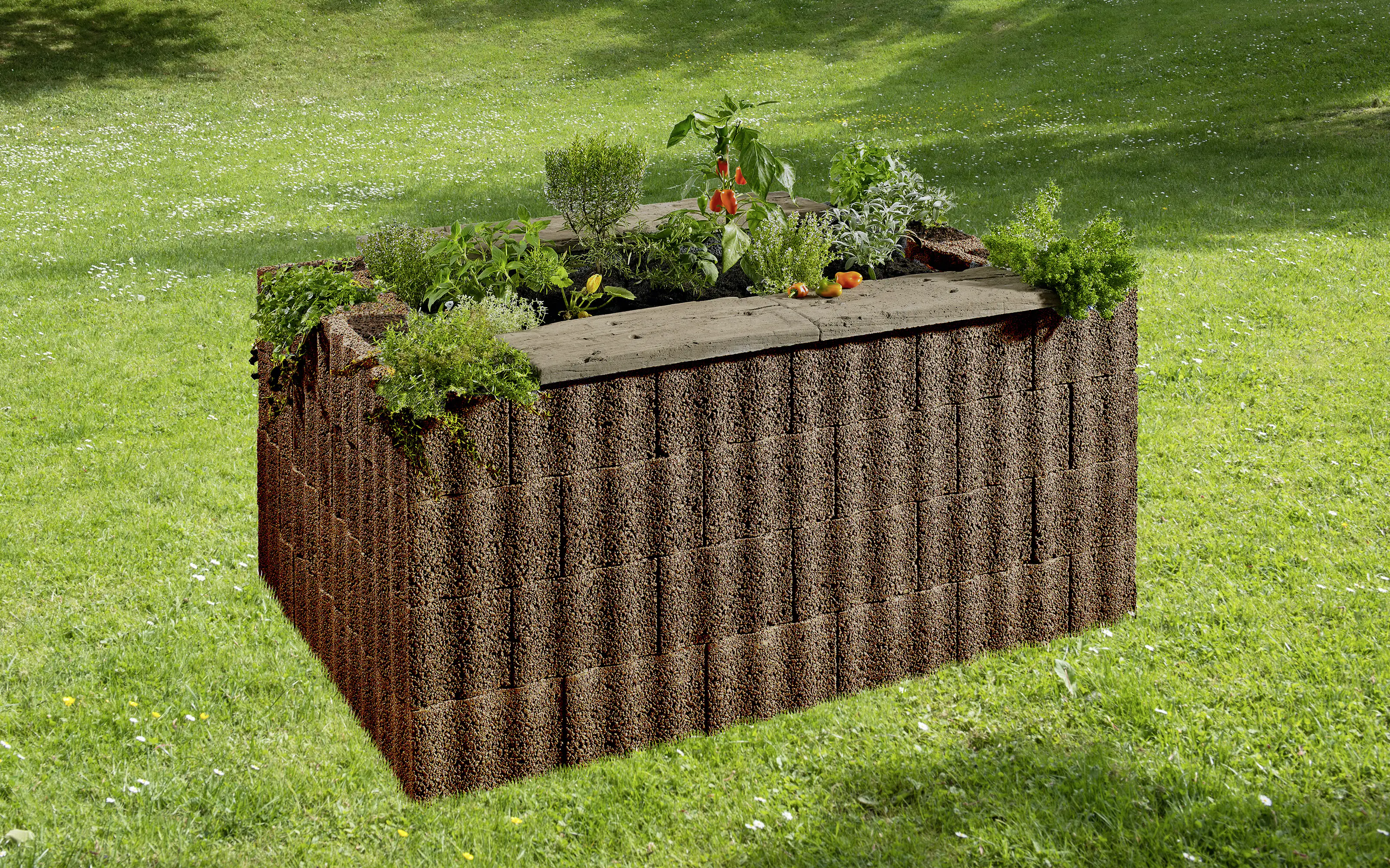 Kann Hochbeet-Set Wellino 170 x 110 x 80 cm braun