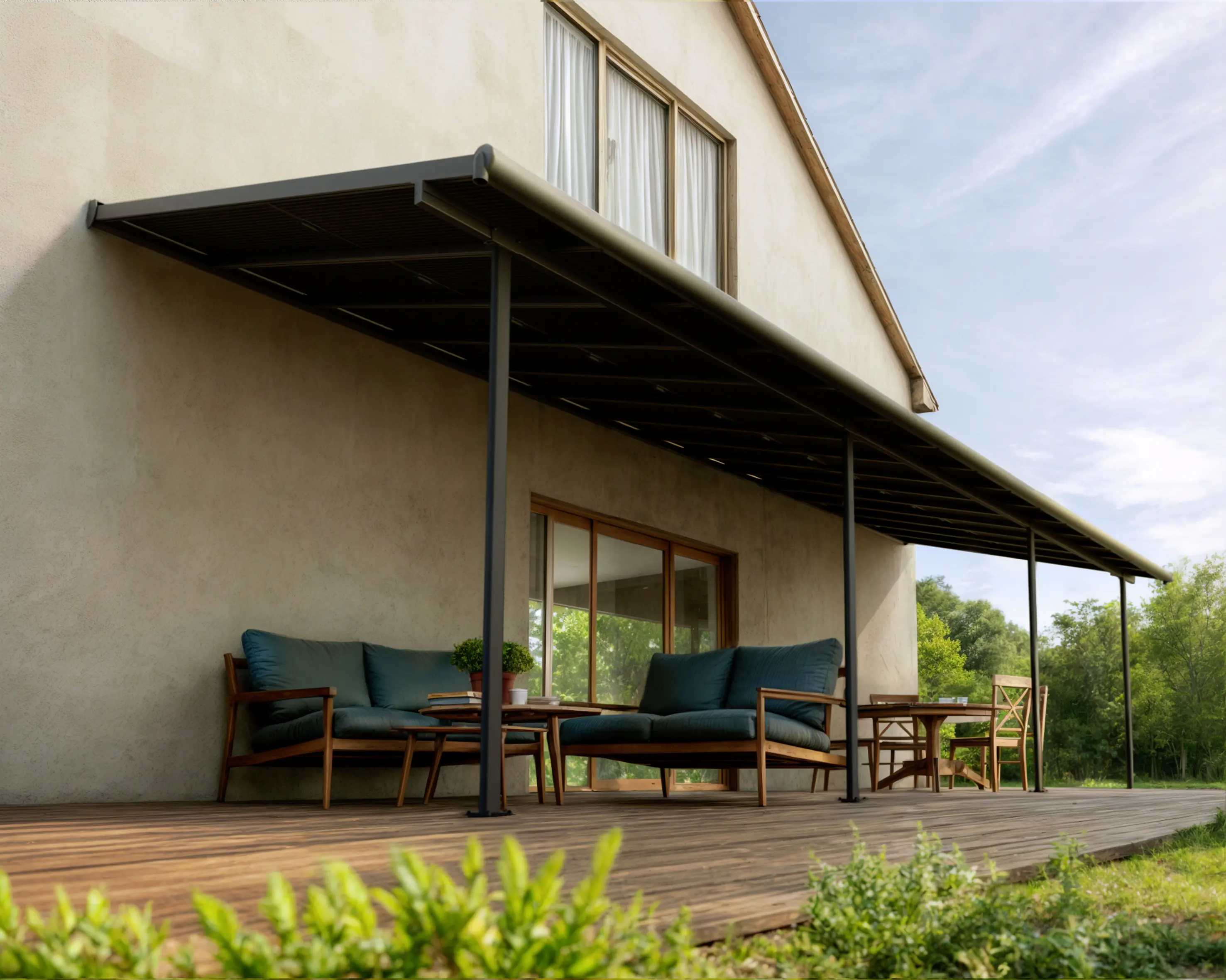 Canopia Terrassenüberdachung Sierra Cabrio 924 x 295 cm grau 