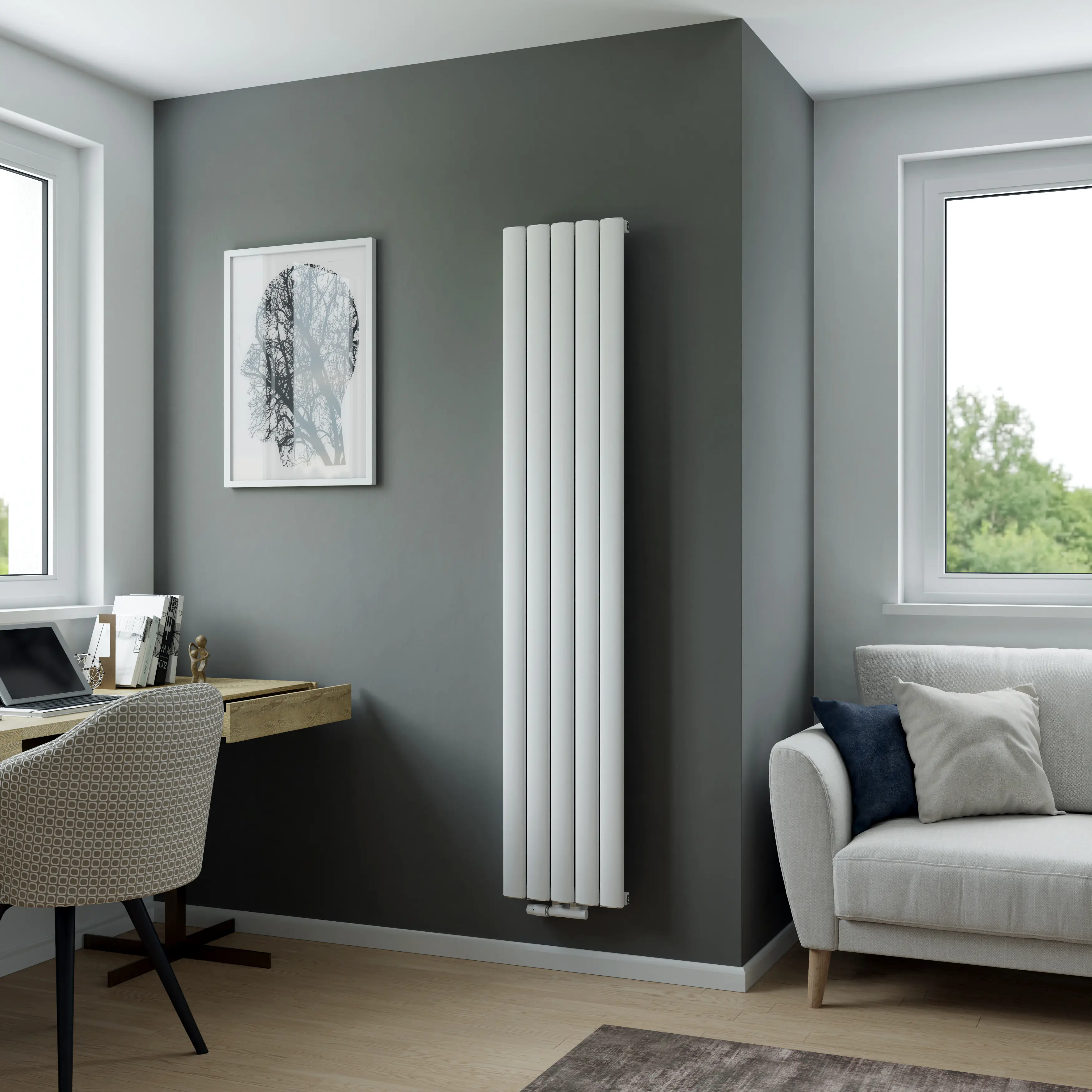 Ximax Design-Heizkörper Novus 180 x 34,5 cm 815 Watt weiß Struktur