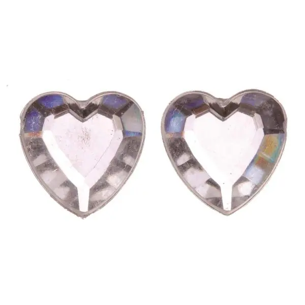 Glorex Dekosteine Herzen, 12 mm, 75 Stück