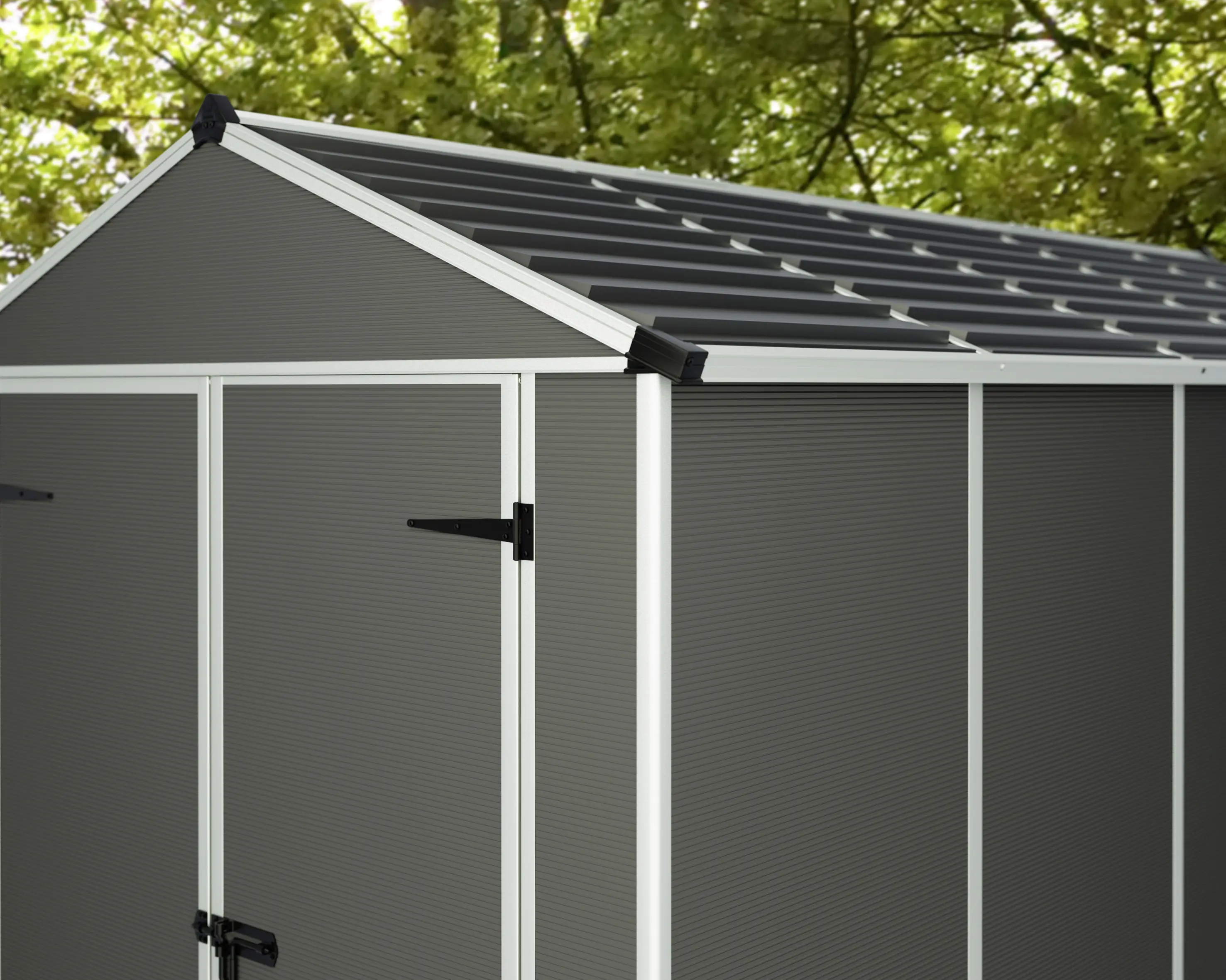 Canopia Gerätehaus Rubicon Alu grau 379 x 185 cm