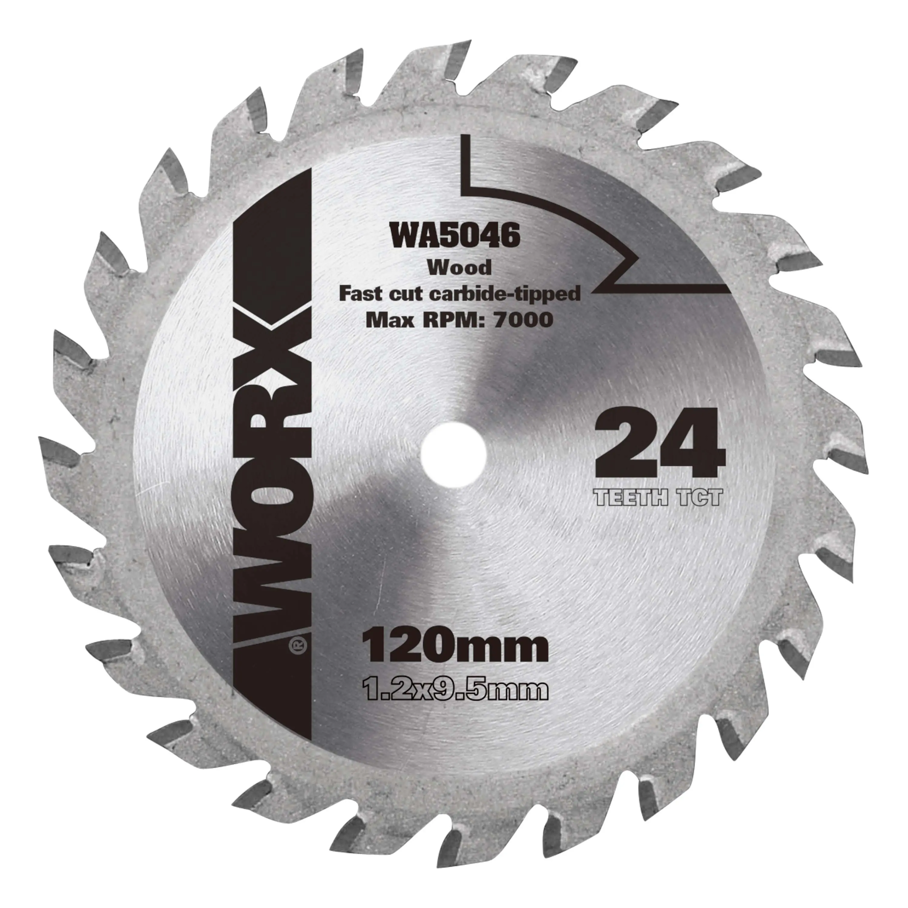 Worx TCT Sägeblatt 120 mm 24 Zähne WA5046