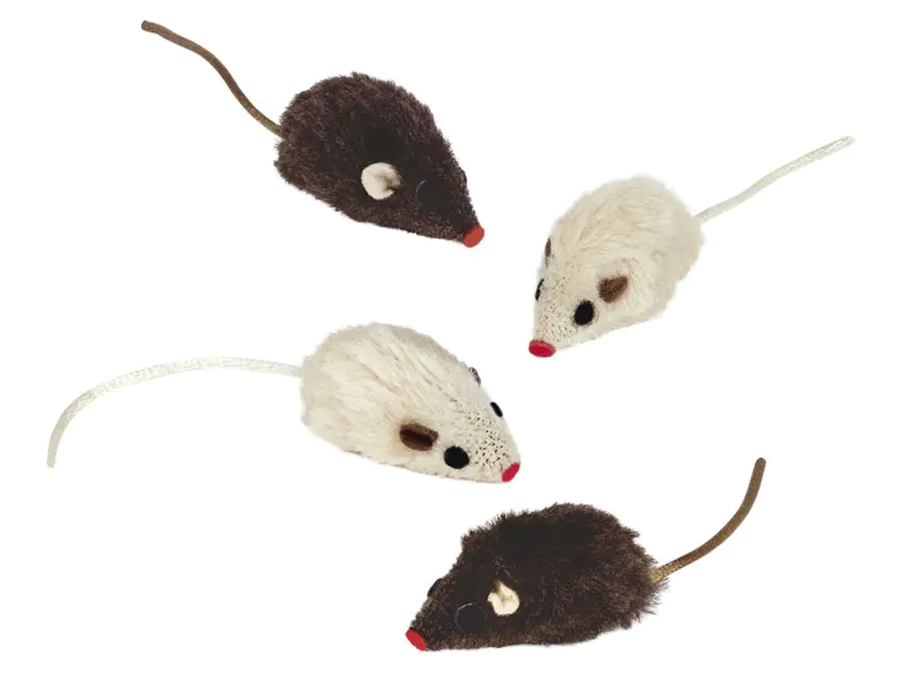 Nobby Plüschmaus mit Rassel 5 cm