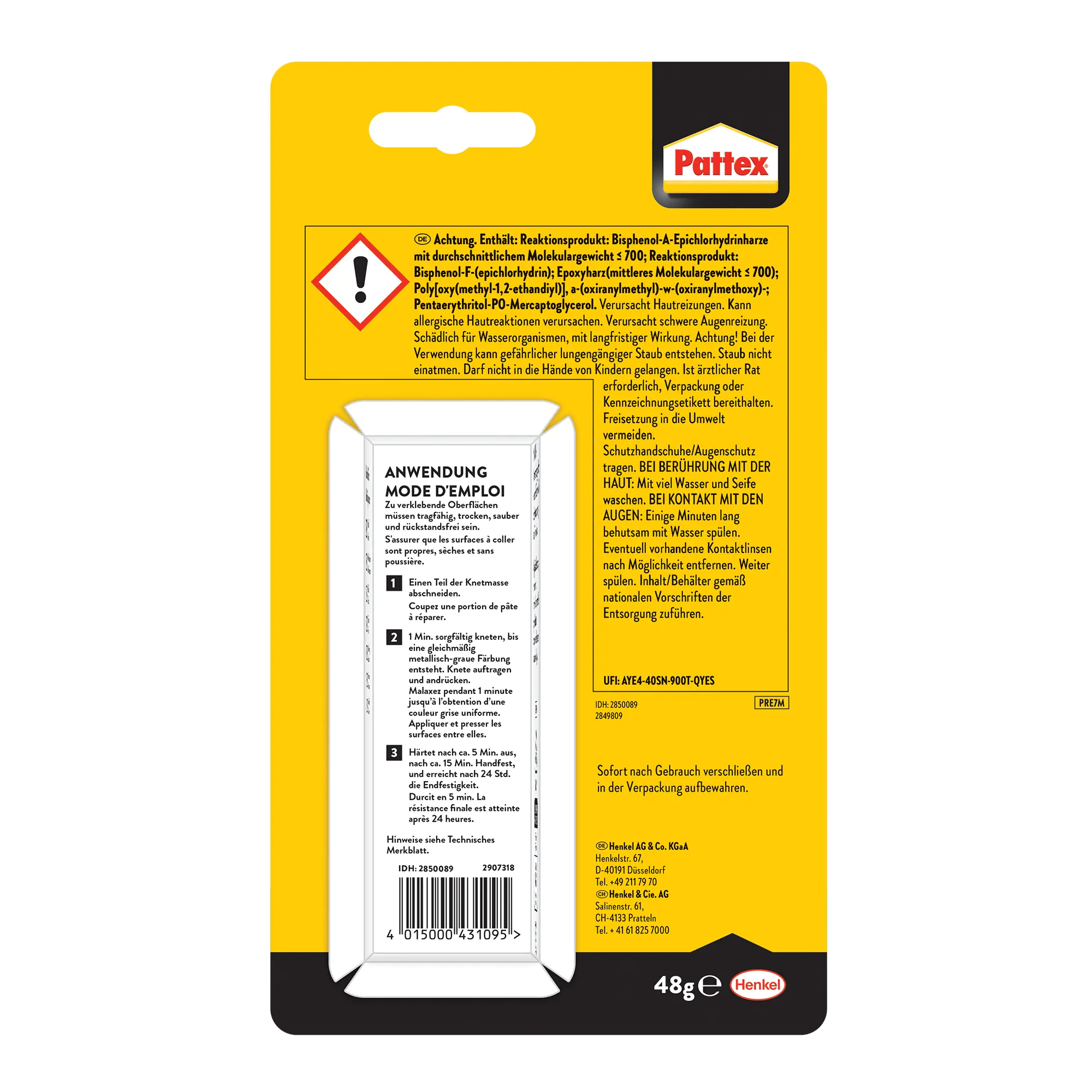 Pattex Epoxidharzkleber Powerknete Repair Express 48 g, weiß