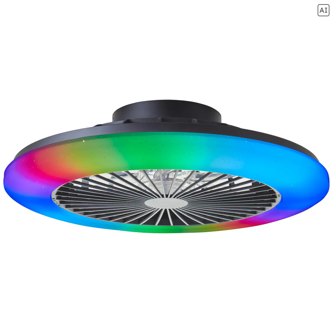 Brilliant LED Deckenleuchte mit Ventilator Salerno Ø 48,5 cm 40 W schwarz