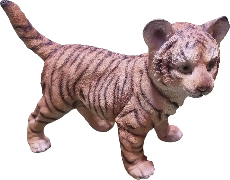 Dekofigur Tiger stehend 45 x 34 cm braun
