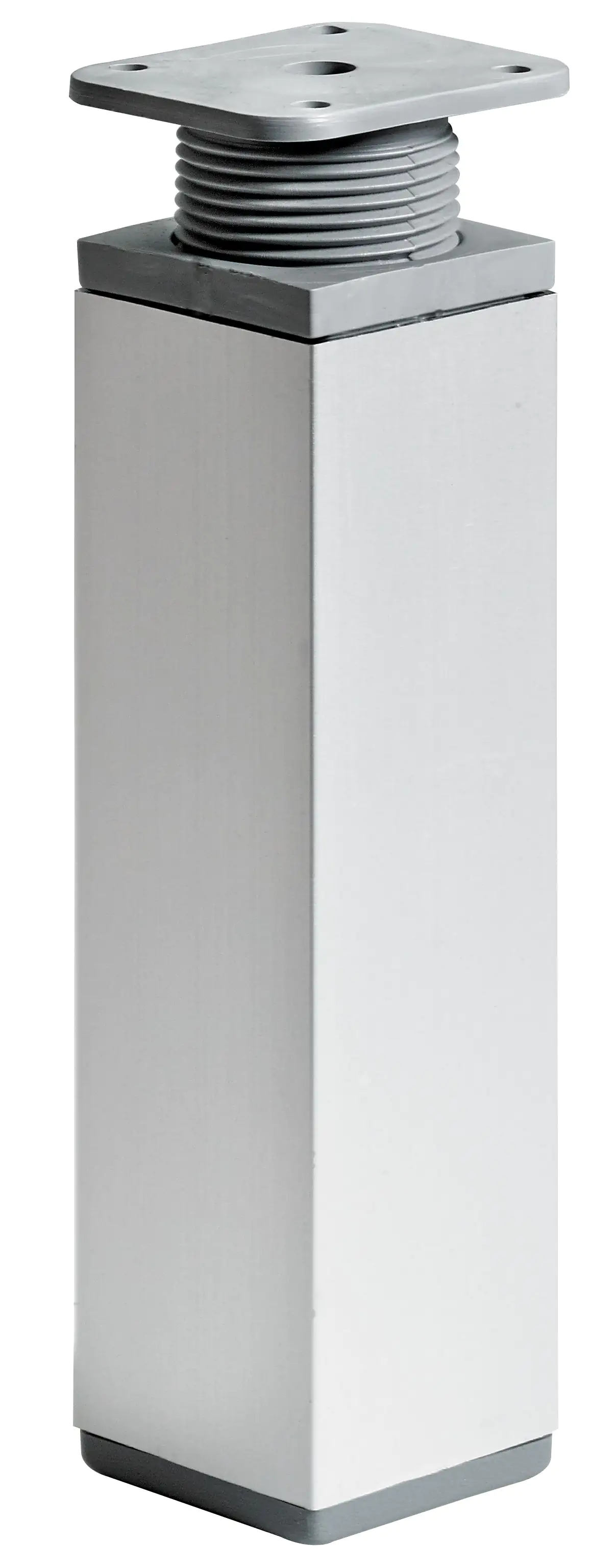 Hettich Möbelfuß 4,0 x 15 - 16,8 cm Aluminium-Optik - 1 Stück