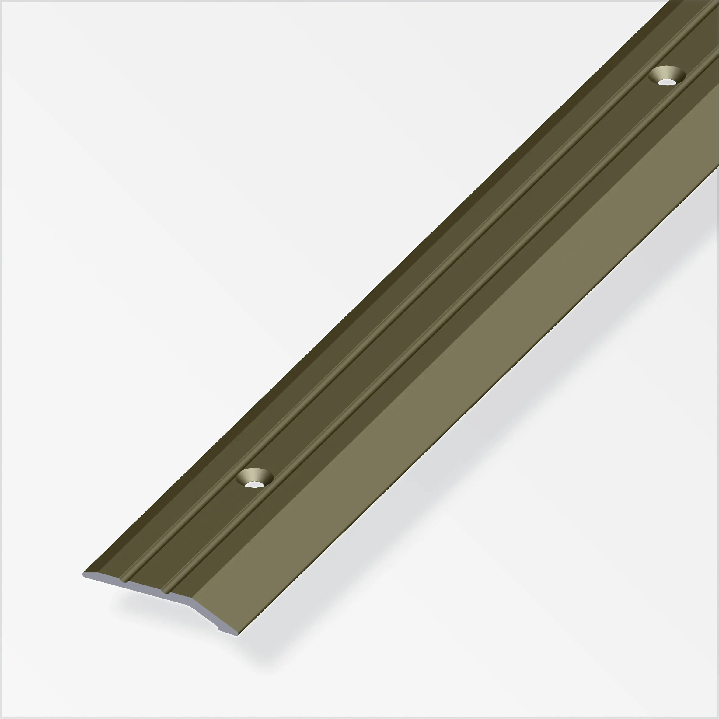 alfer Flachabschlussprofil 2 m, 30 x 5 mm Aluminium eloxiert bronze
