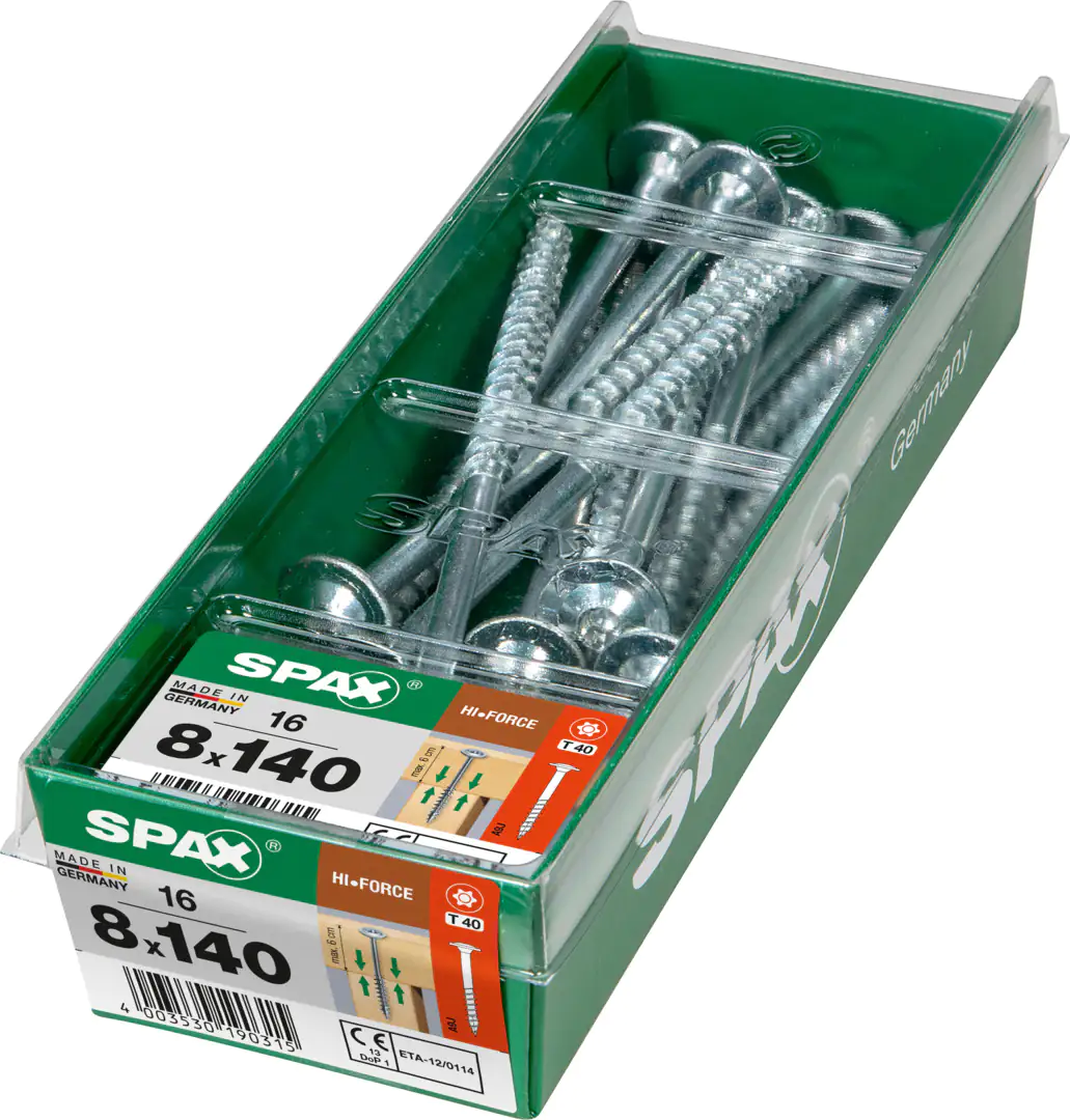 Spax Holzbauschrauben 8.0 x 140 mm TX 40 - 16 Stk.