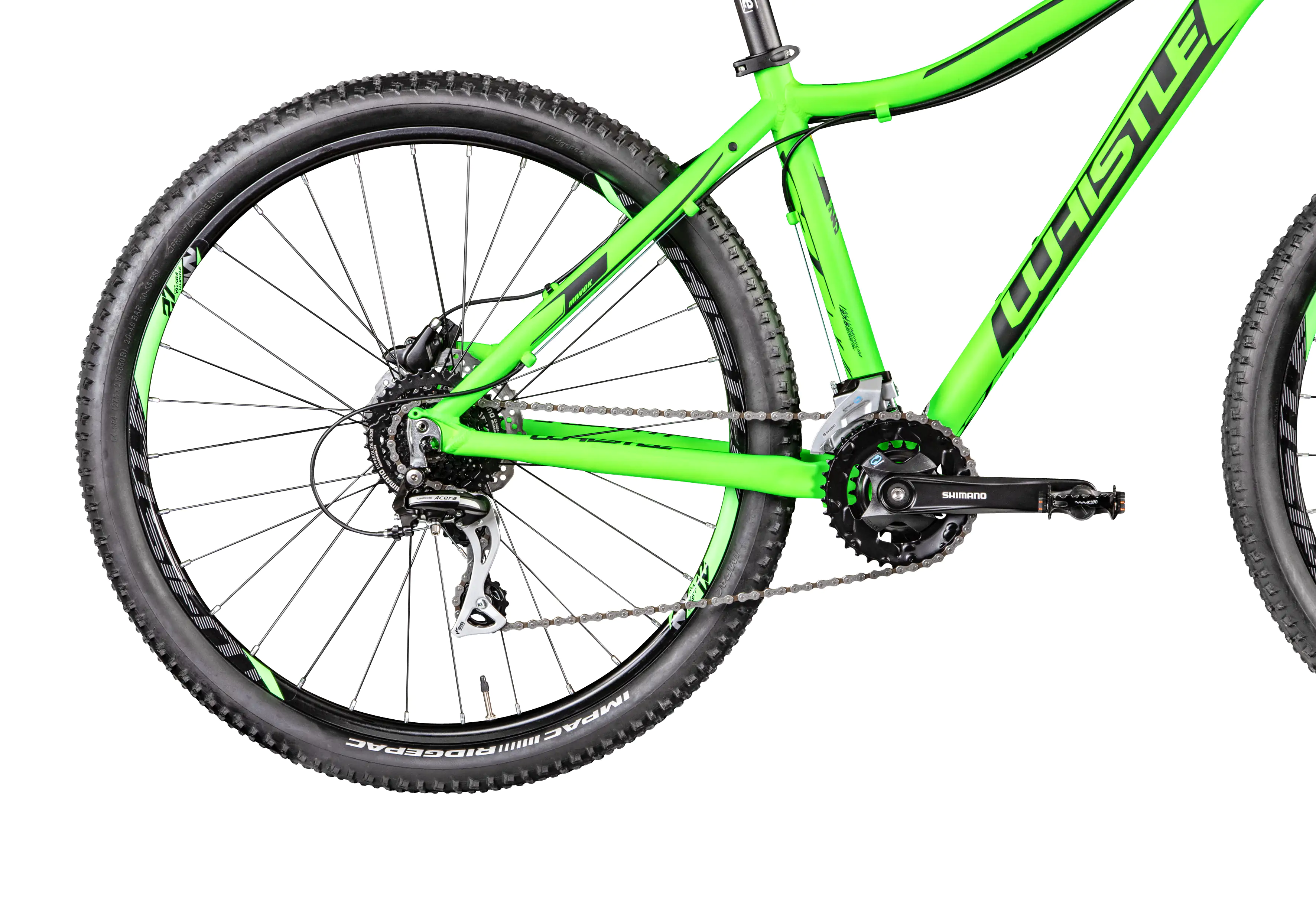 Whistle Mountainbike Miwok 2053 Damen 27,5 Zoll RH 43 16-Gang neongrün anthrazit