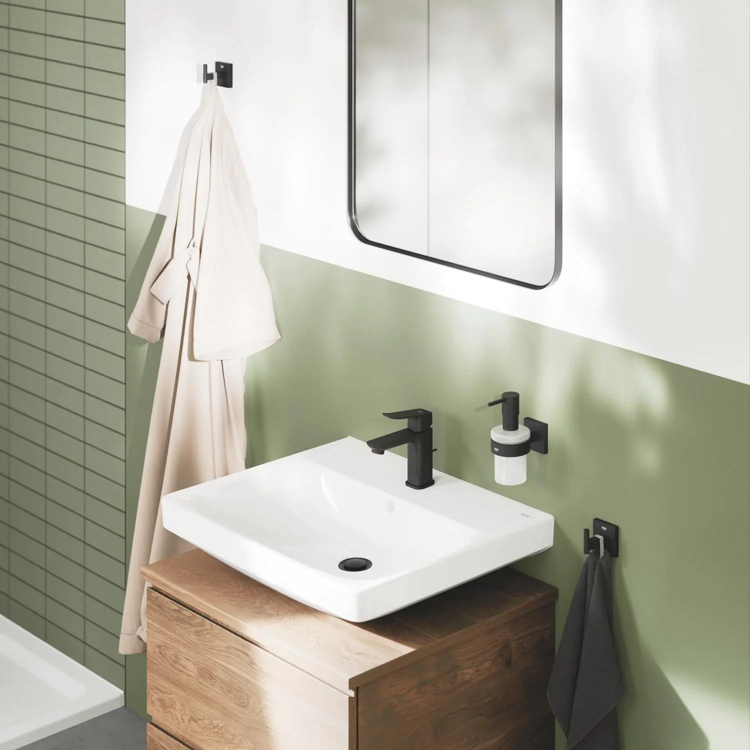 Grohe Quickfix Waschtischarmatur Dice S schwarz matt