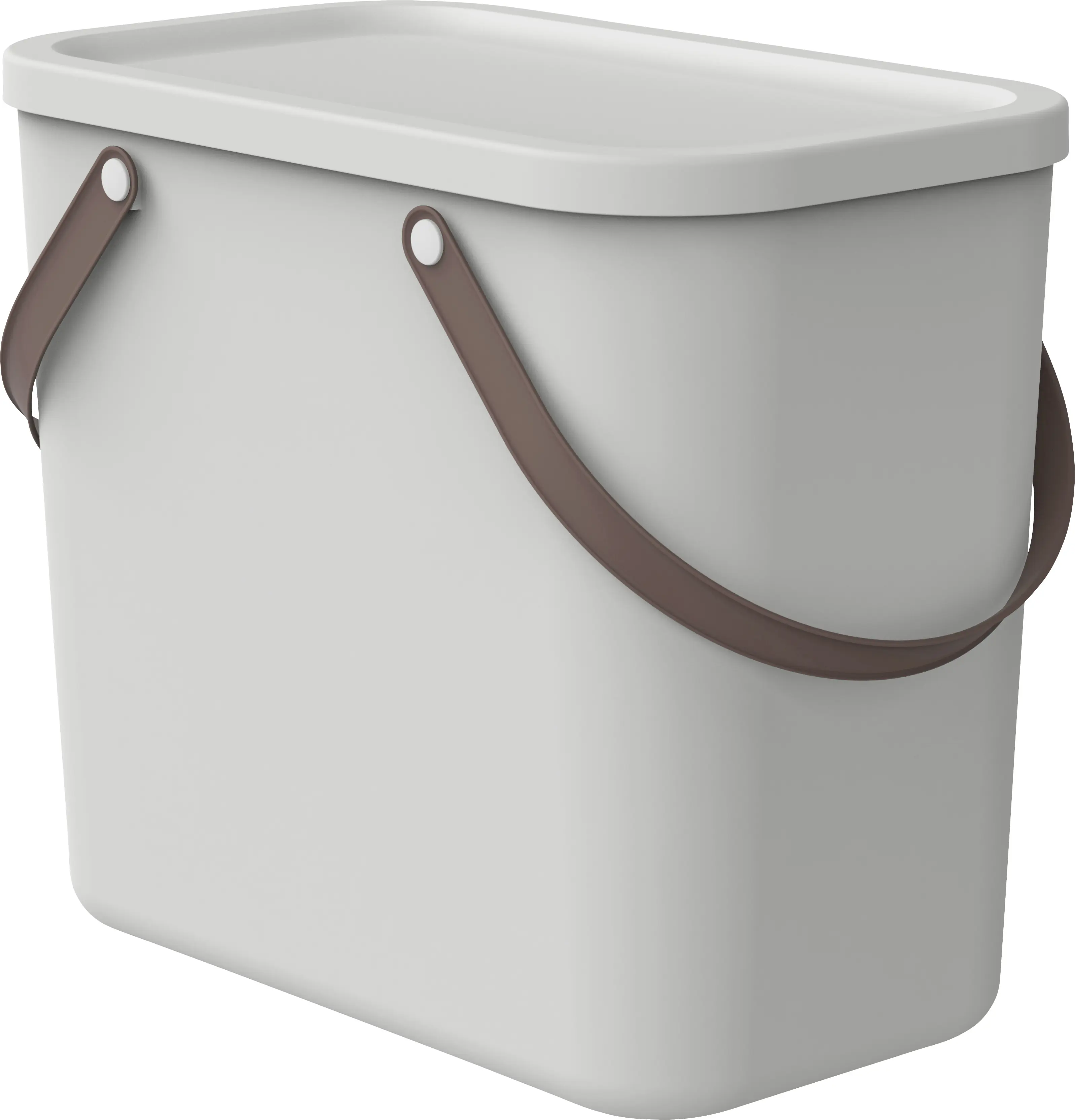 Rotho Aufbewahrungsbox Albula mit Deckel 40 x 23,5 cm 25 L mistletoe white