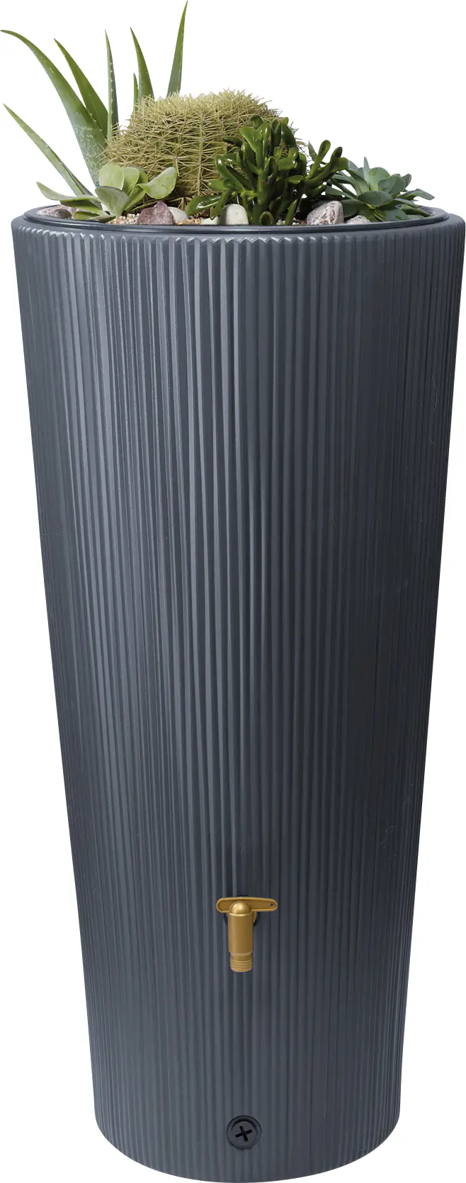 4rain Regenspeicher Vaso Decor 2in1, 220 l, Graphite grey