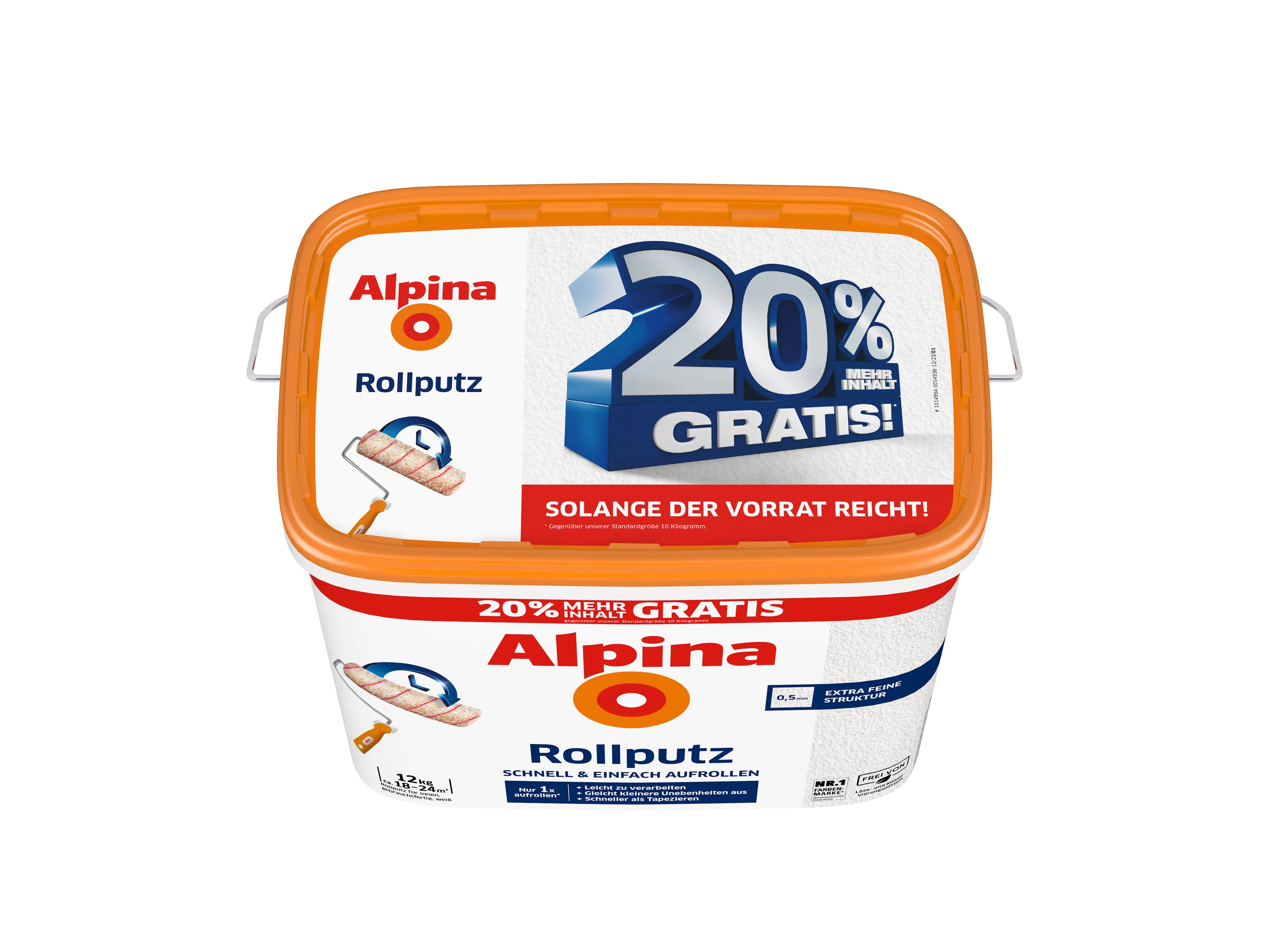 Alpina Rollputz 24 kg 0,5 mm Körnung weiß
