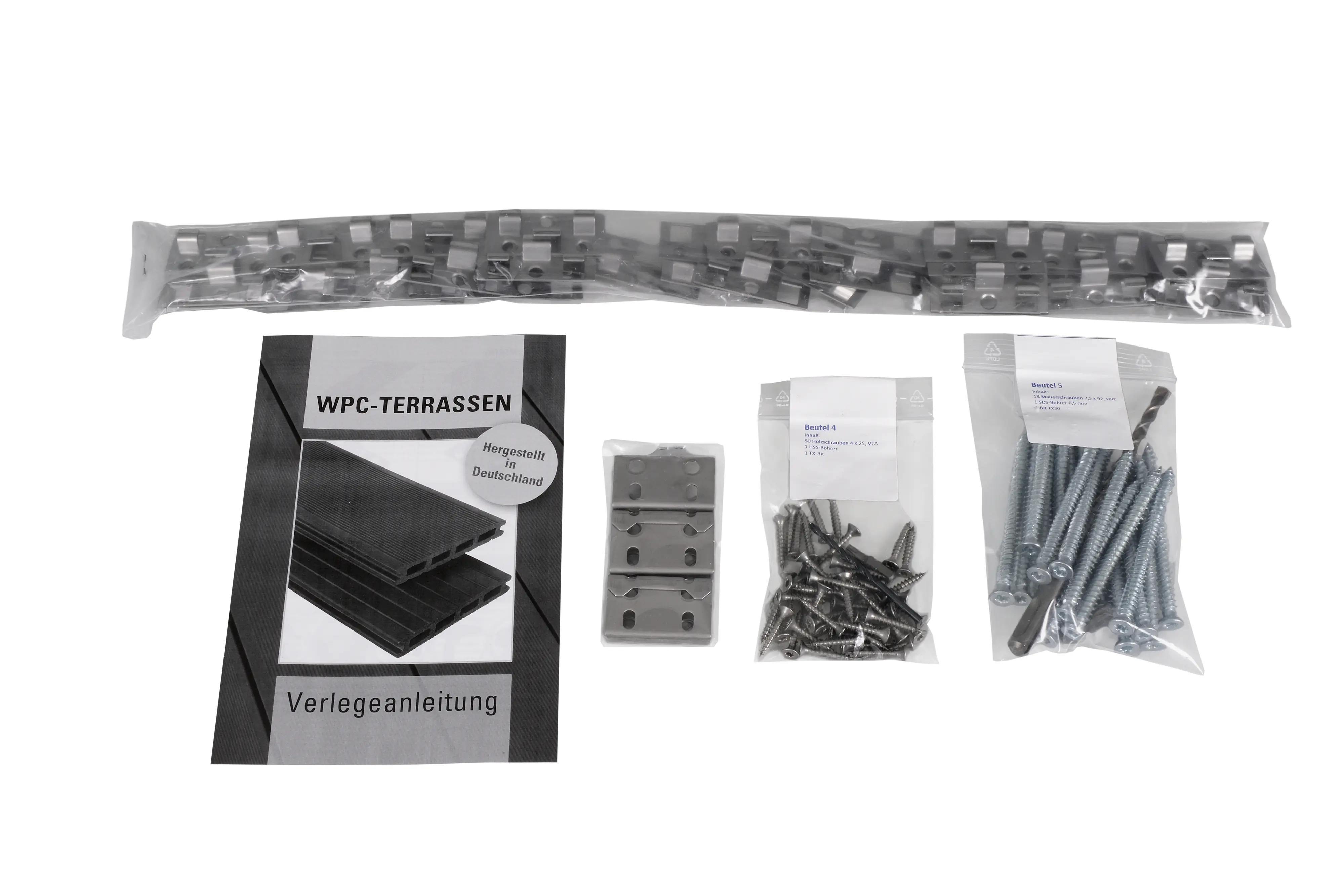 Kovalex WPC-Terrassendielen Kompett-Set anthrazit mattiert