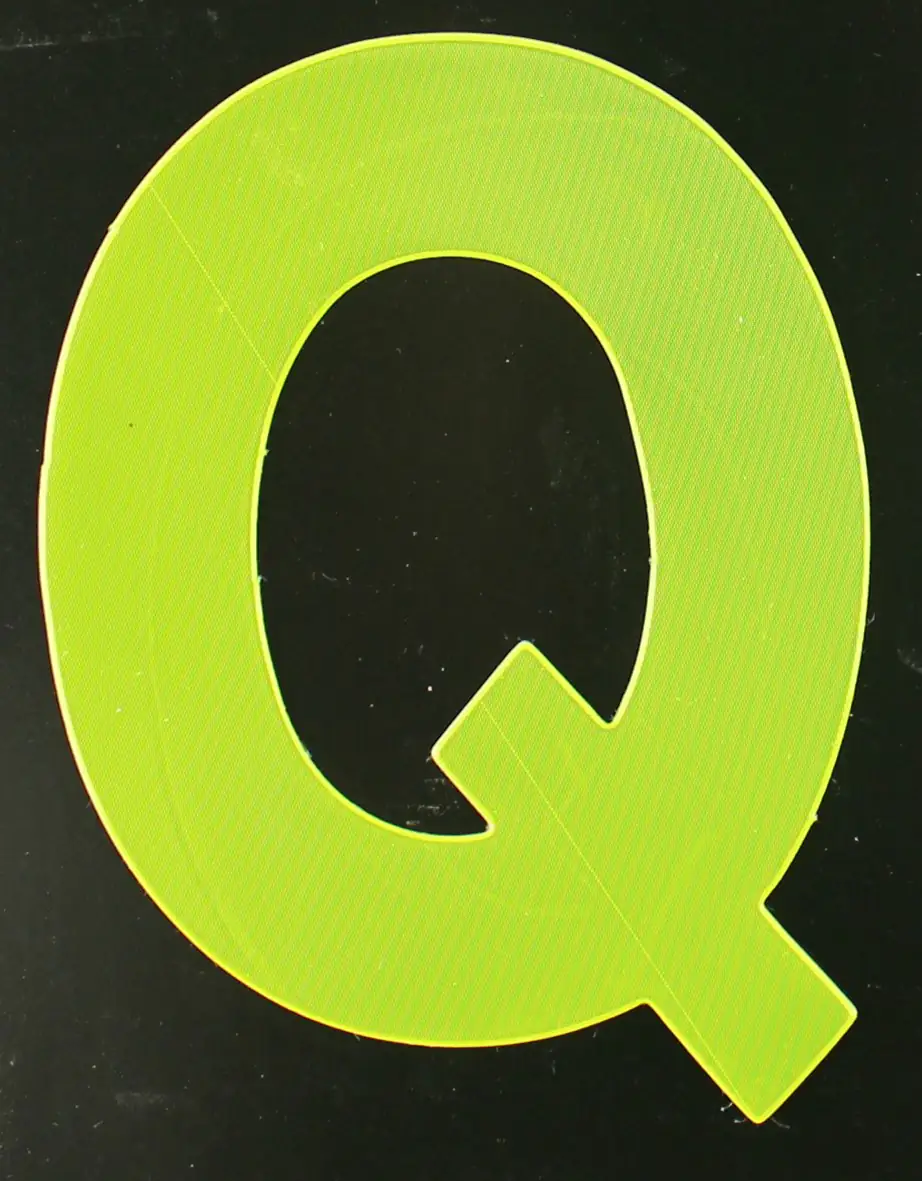 Conacord Reflektierender Klebebuchstabe "Q" gelb 80 mm