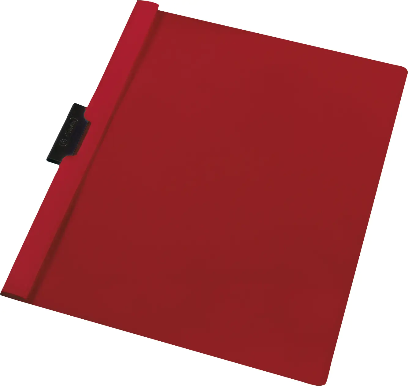 herlitz Klemmhefter A4 PVC rot 30 Blatt Vorderdeckel mit Metallclip