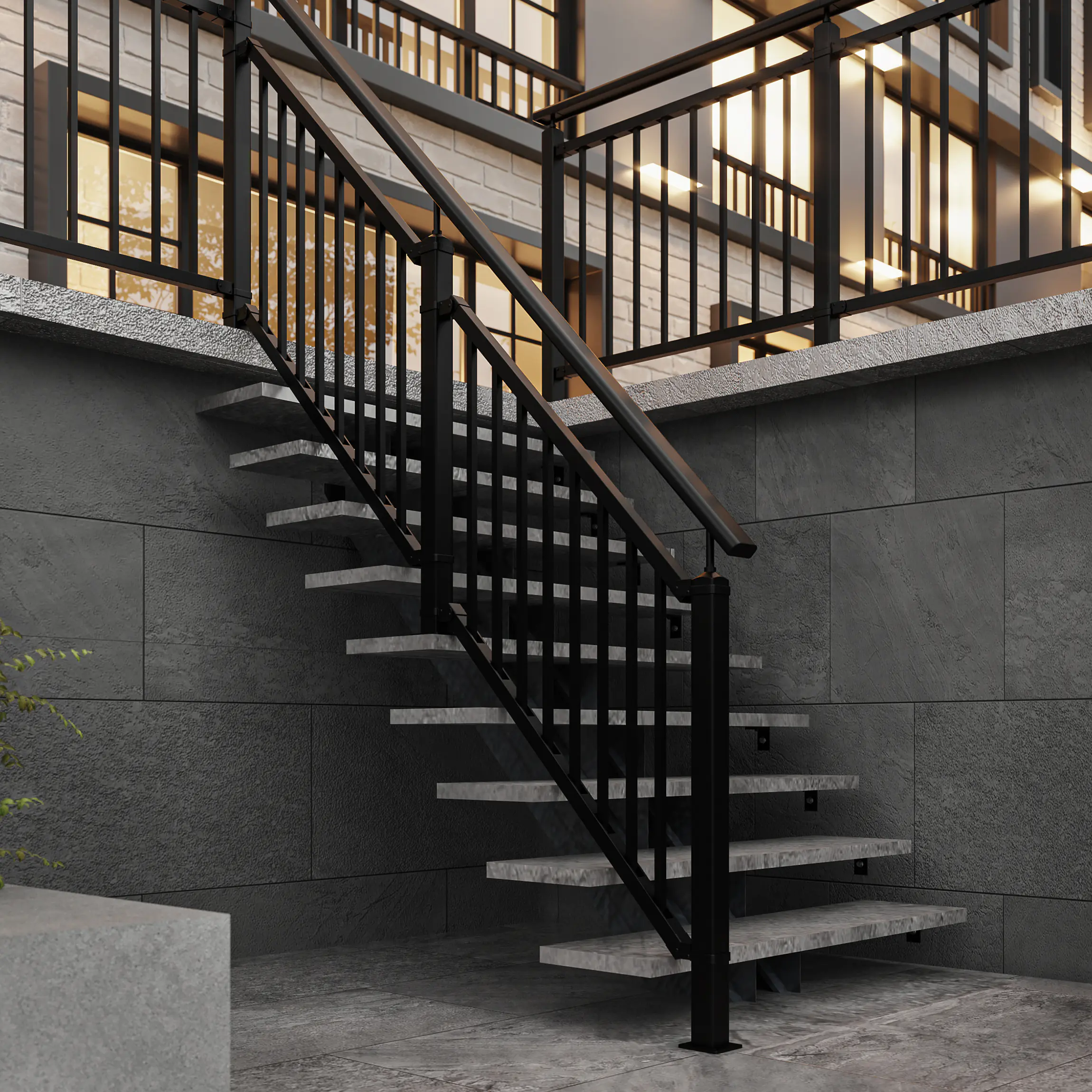 DOLLE Geländerset Acadia 150 cm schwarz