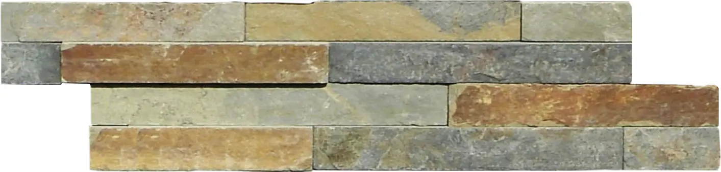 Verblendstein schiefer 60 x 15 cm bunt