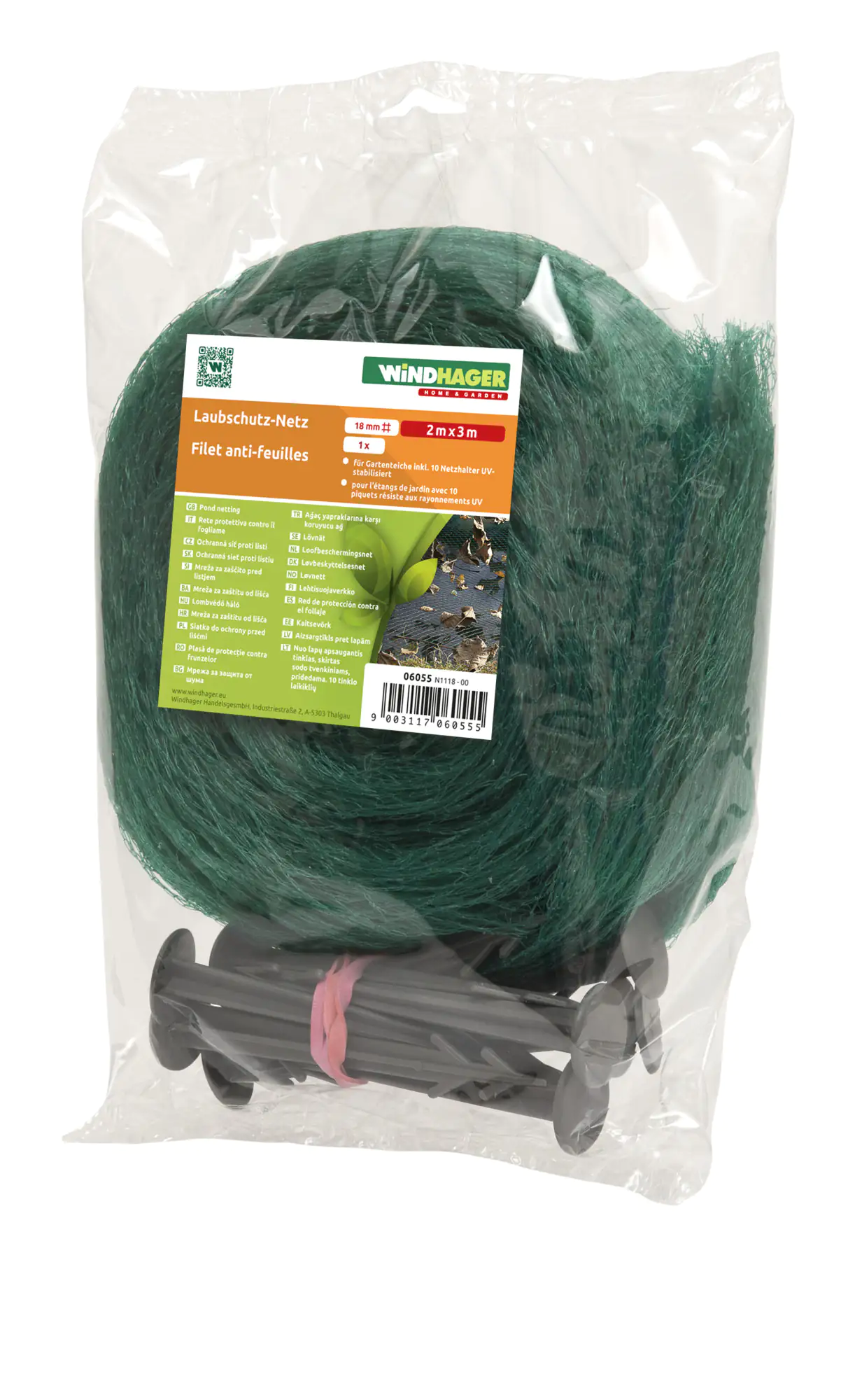 Windhager Laubschutznetz 10 x 4 m, grün