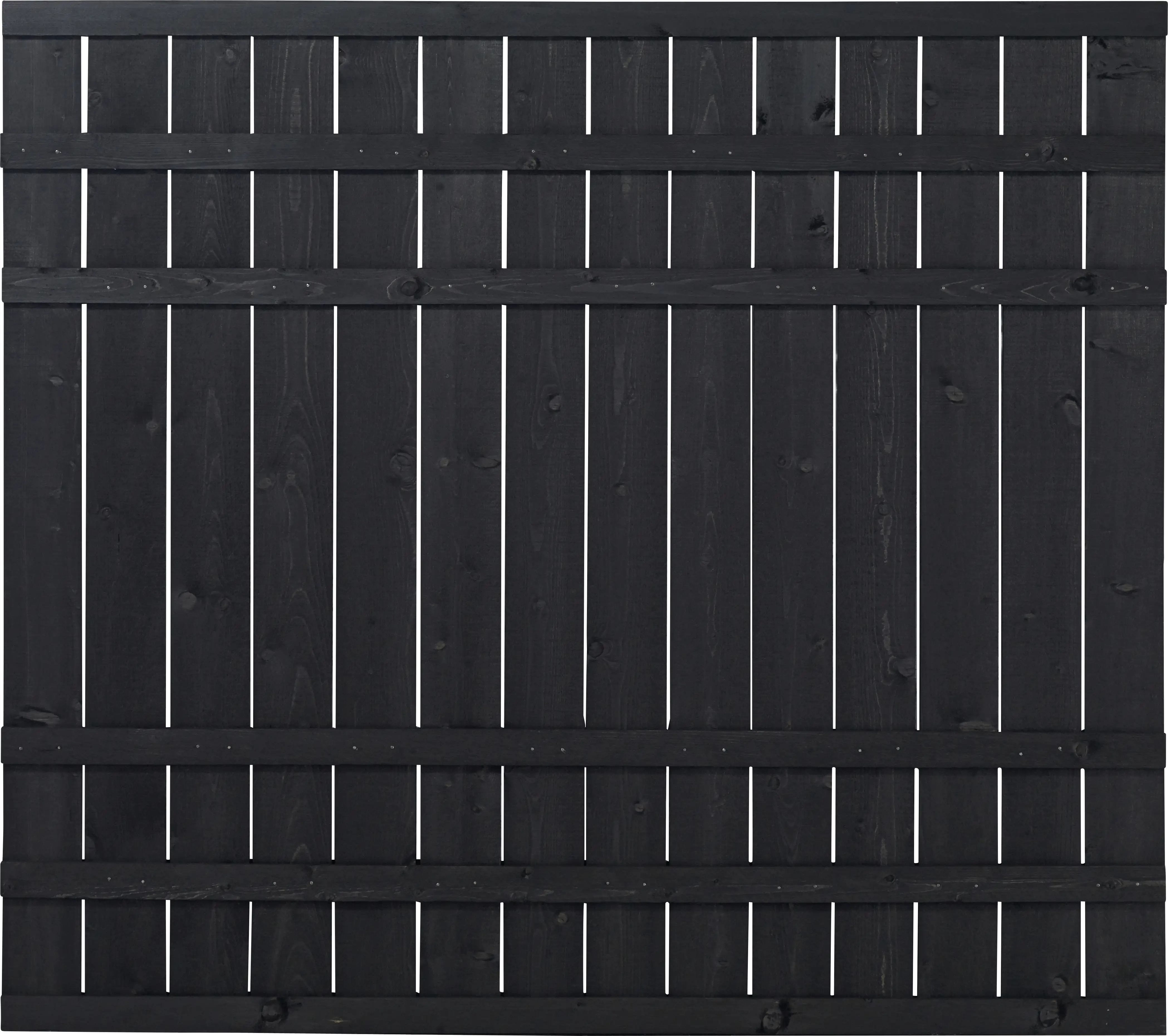 Plus Zaunelement Rustik 180 x 158 cm schwarz