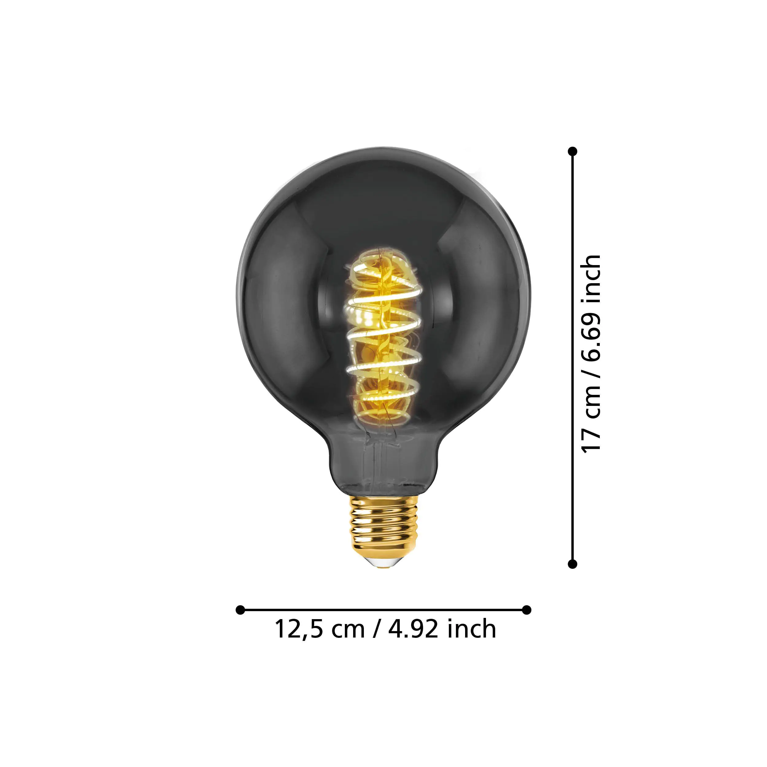 Eglo LED Globe G125 E27 4W rauch