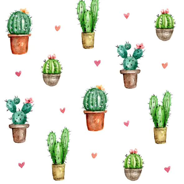Braun & Company Servietten Motiv Cactus Love 33 x 33 cm - 20er Pack