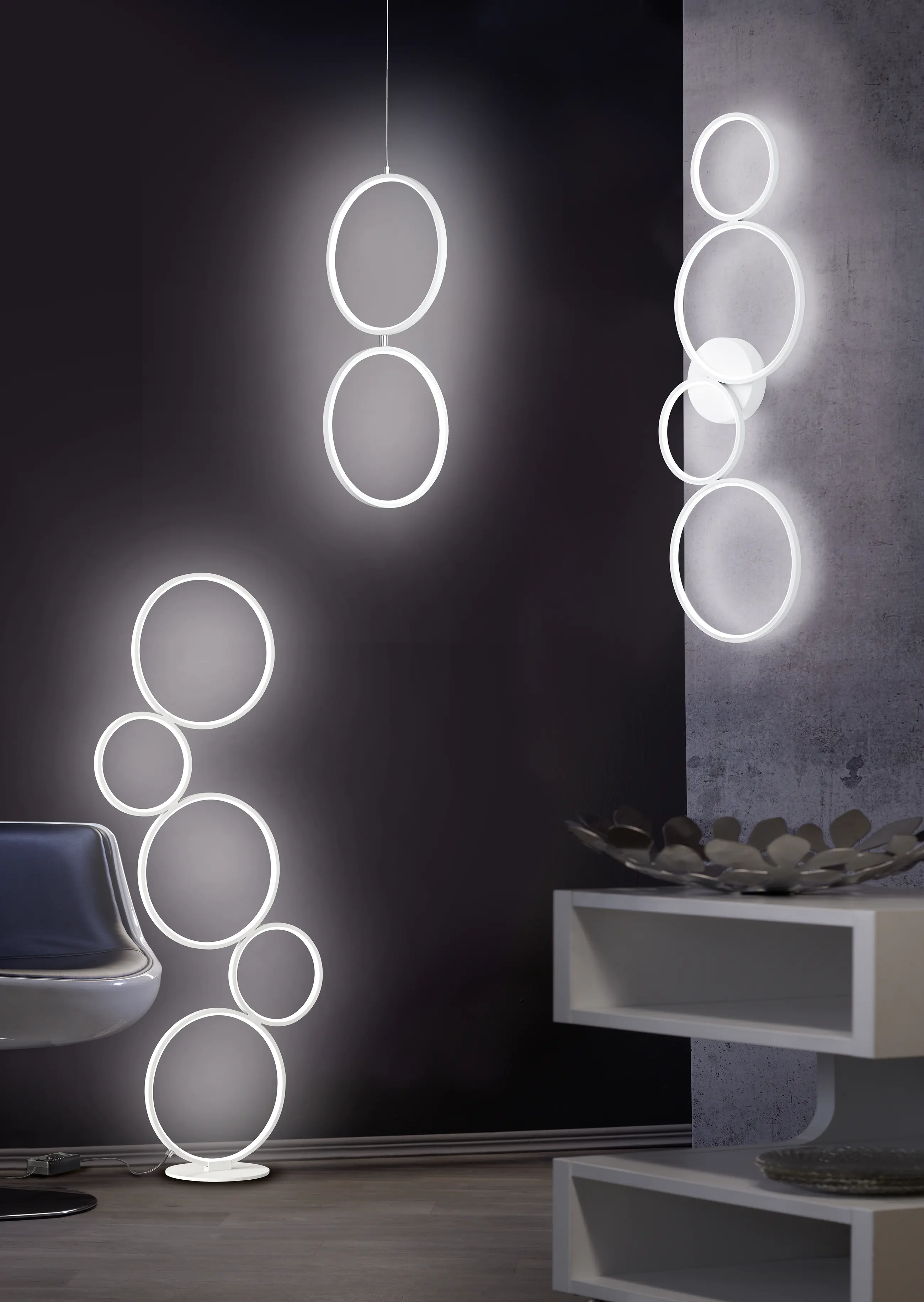 Trio LED Deckenleuchte Rondo weiß matt