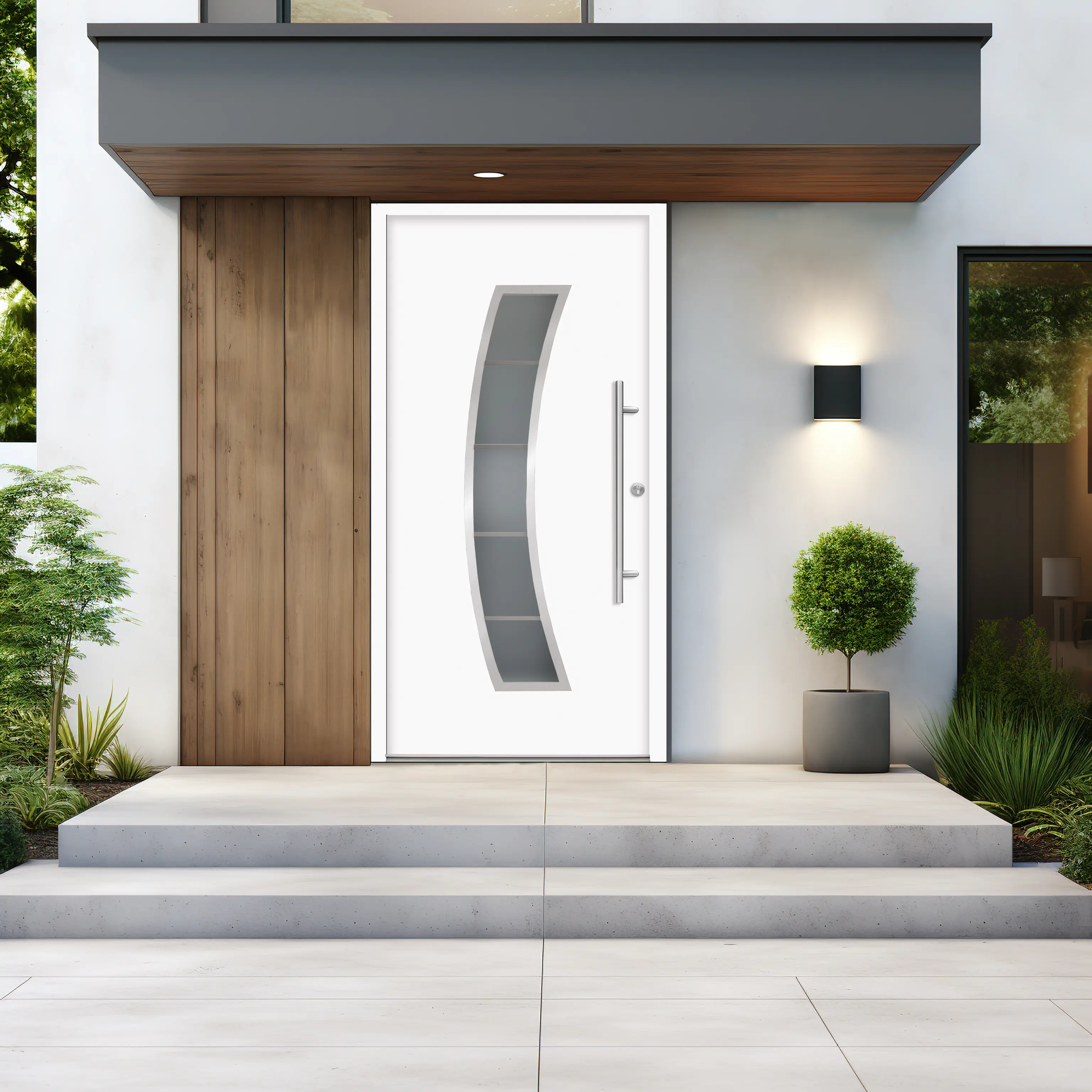 Splendoor Haustür Passivedoor Premium P14 Weiß DIN Rechts 110 x 210 cm
