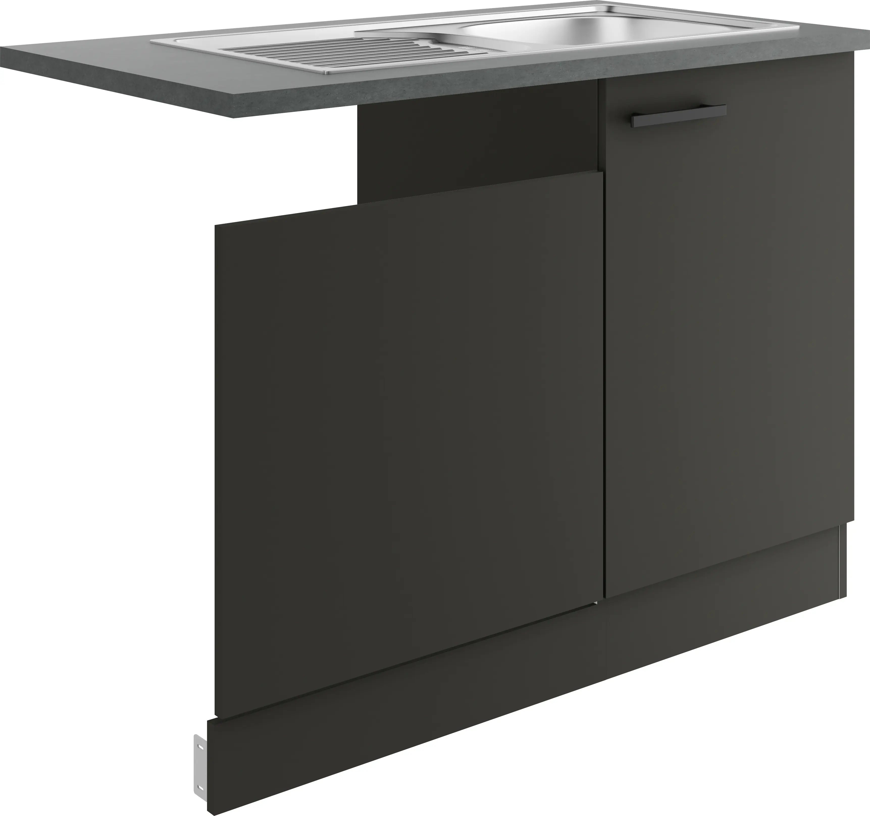 Optifit Spüle mit Unterschrank-Set Madrid 420 anthrazit matt 110 cm
