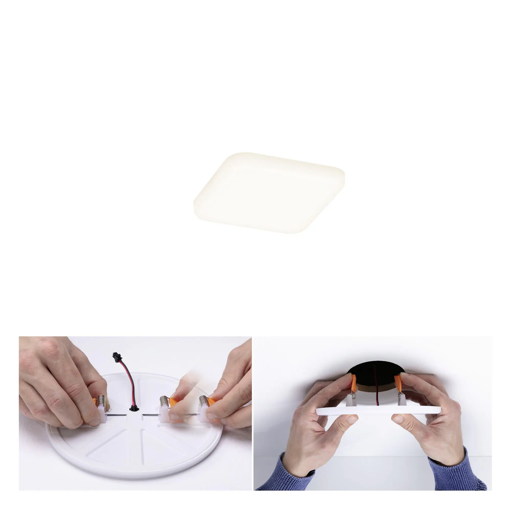Paulmann Einbauleuchte LED Veluna Varifit eckig 7,5 cm 4,5 W satin