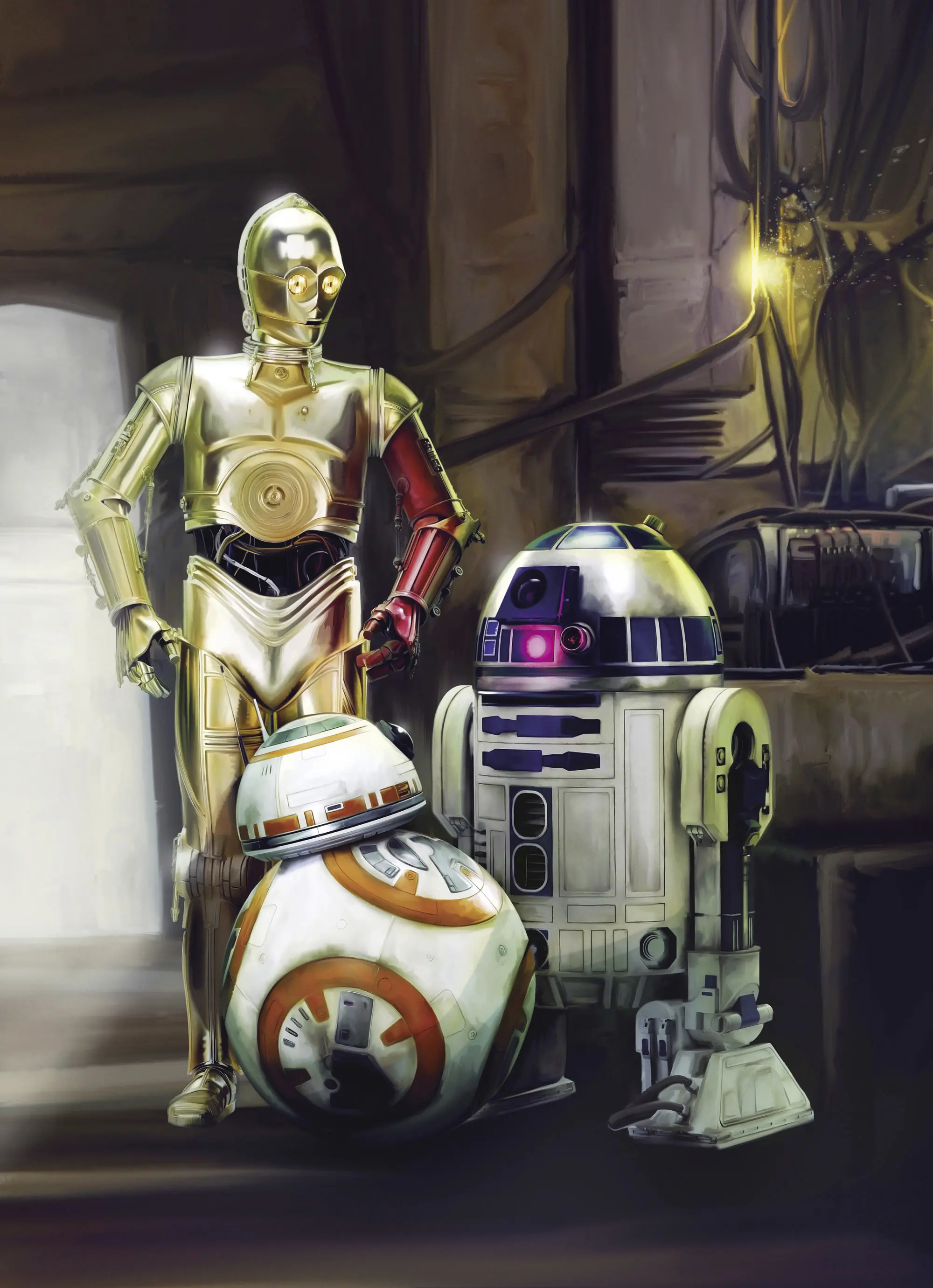 Komar Fototapete Star Wars Three Droids 254 x 184 cm 