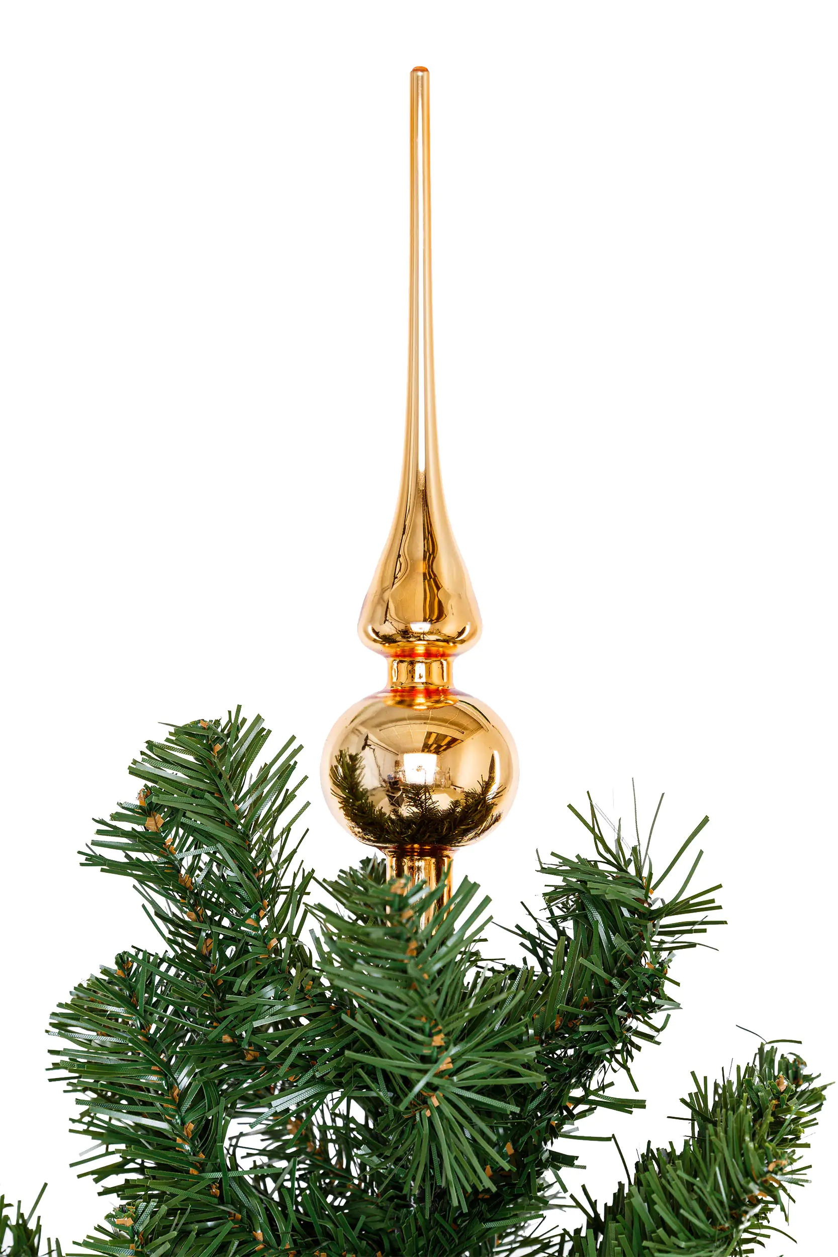 TrendLine Christbaumspitze aus Glas 26 cm gold glanz