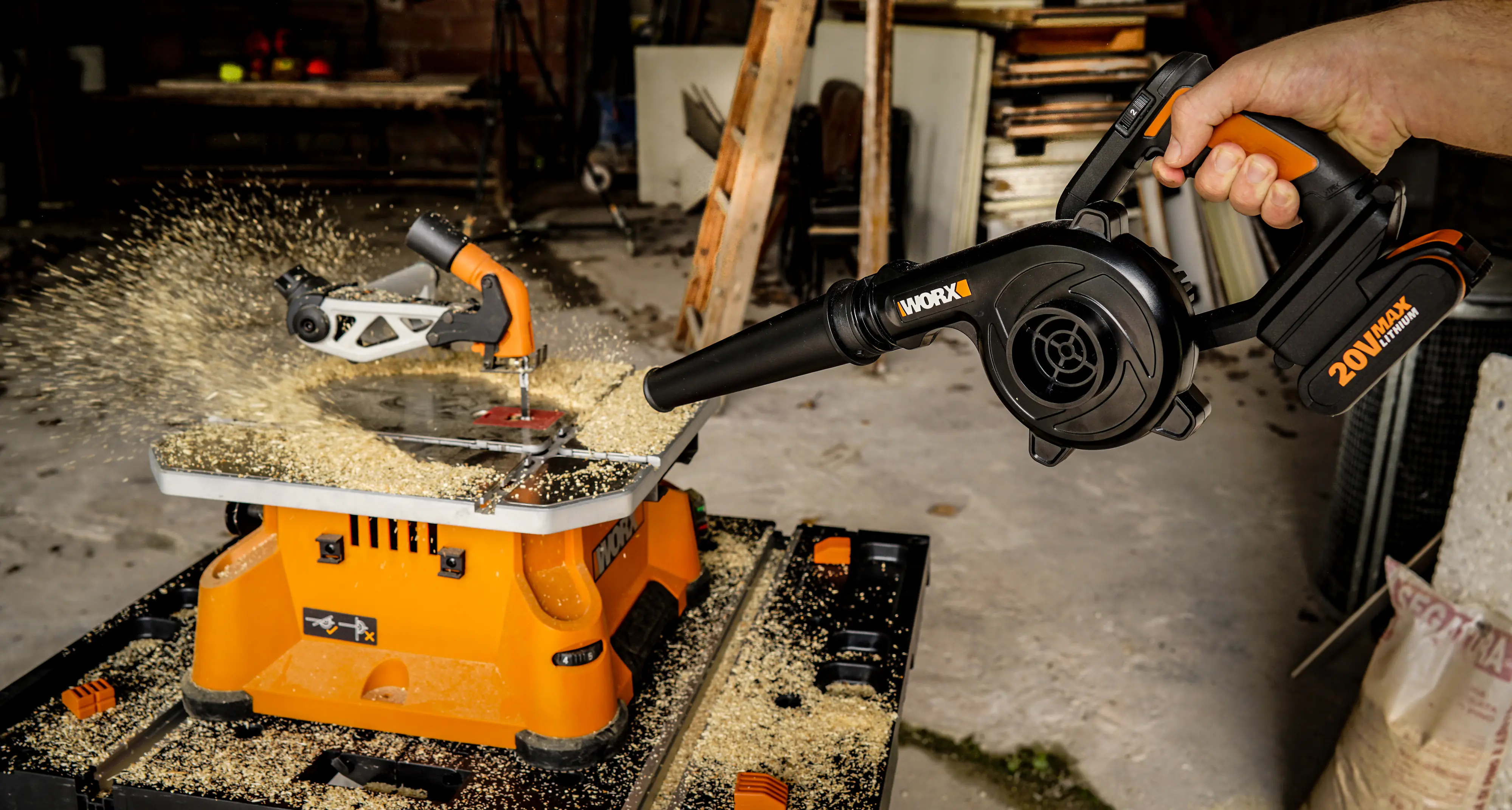 Worx Akku-Werkstattluftbläser WX094.9 20 V Solo