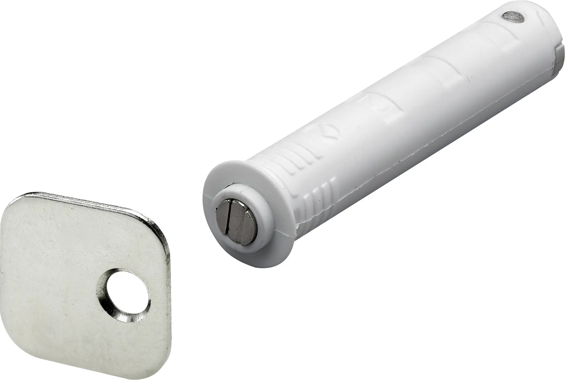 Hettich Push to open Türöffner mit Magnet weiß weiß, 2 Stück