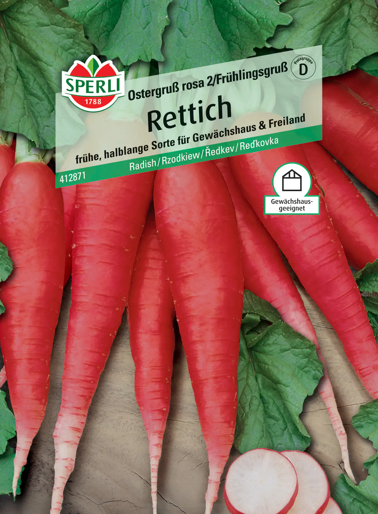 Sperli Rettich Ostergruß rosa 2 / Frühlingsgruß