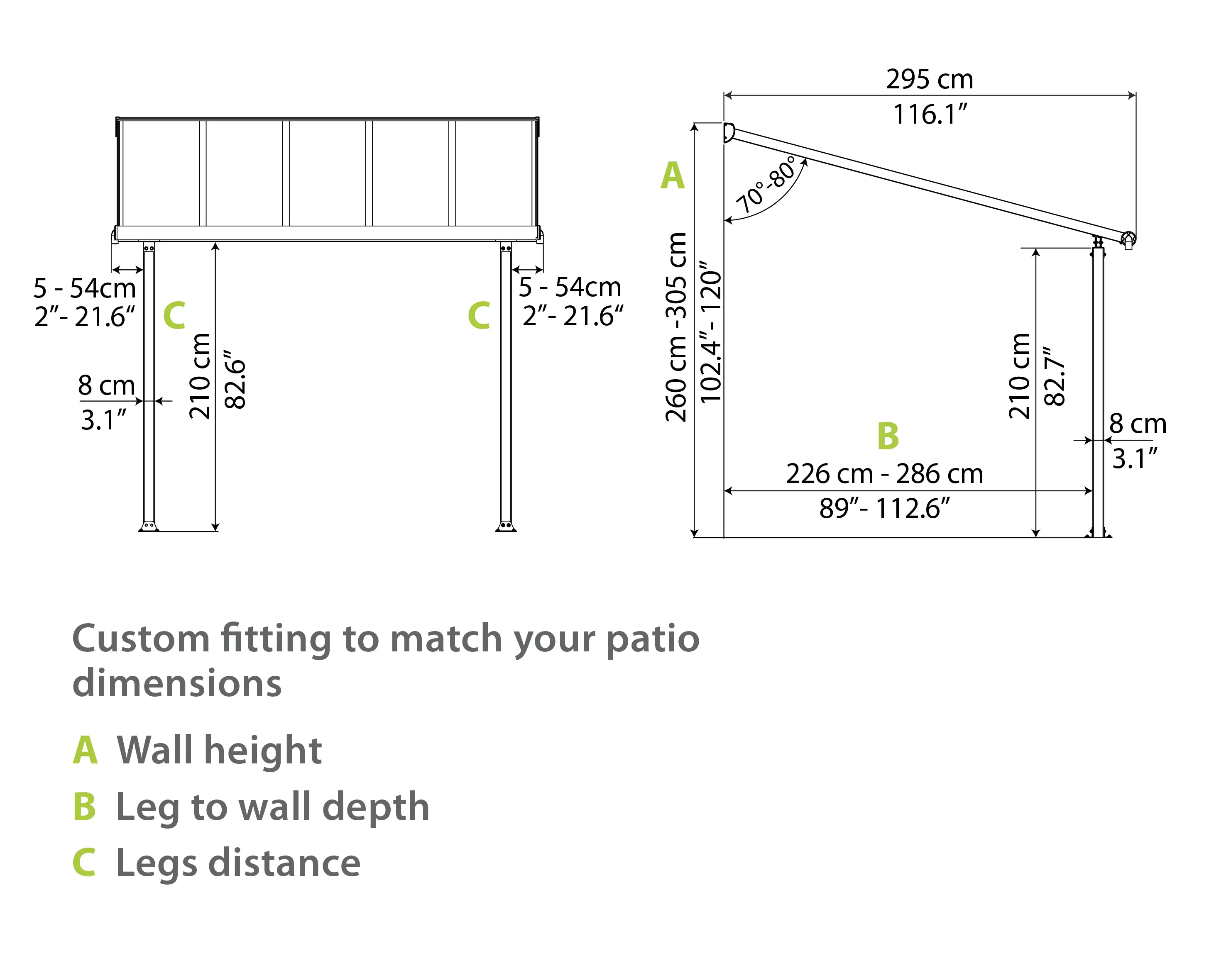 Canopia Terrassenüberdachung Olympia 3x9.2 weiß
