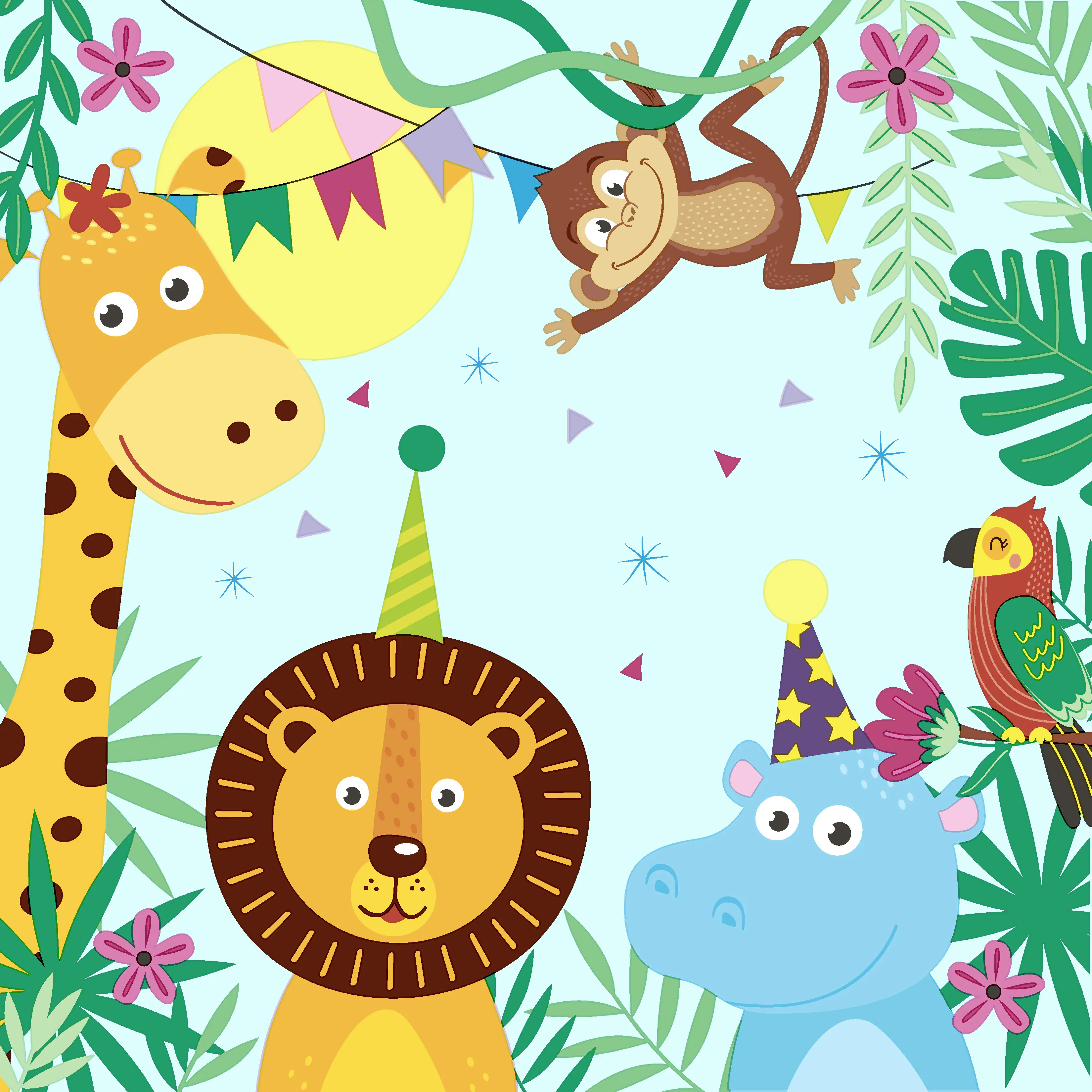 Duni Servietten party animals 33 x 33 cm - 20er Pack
