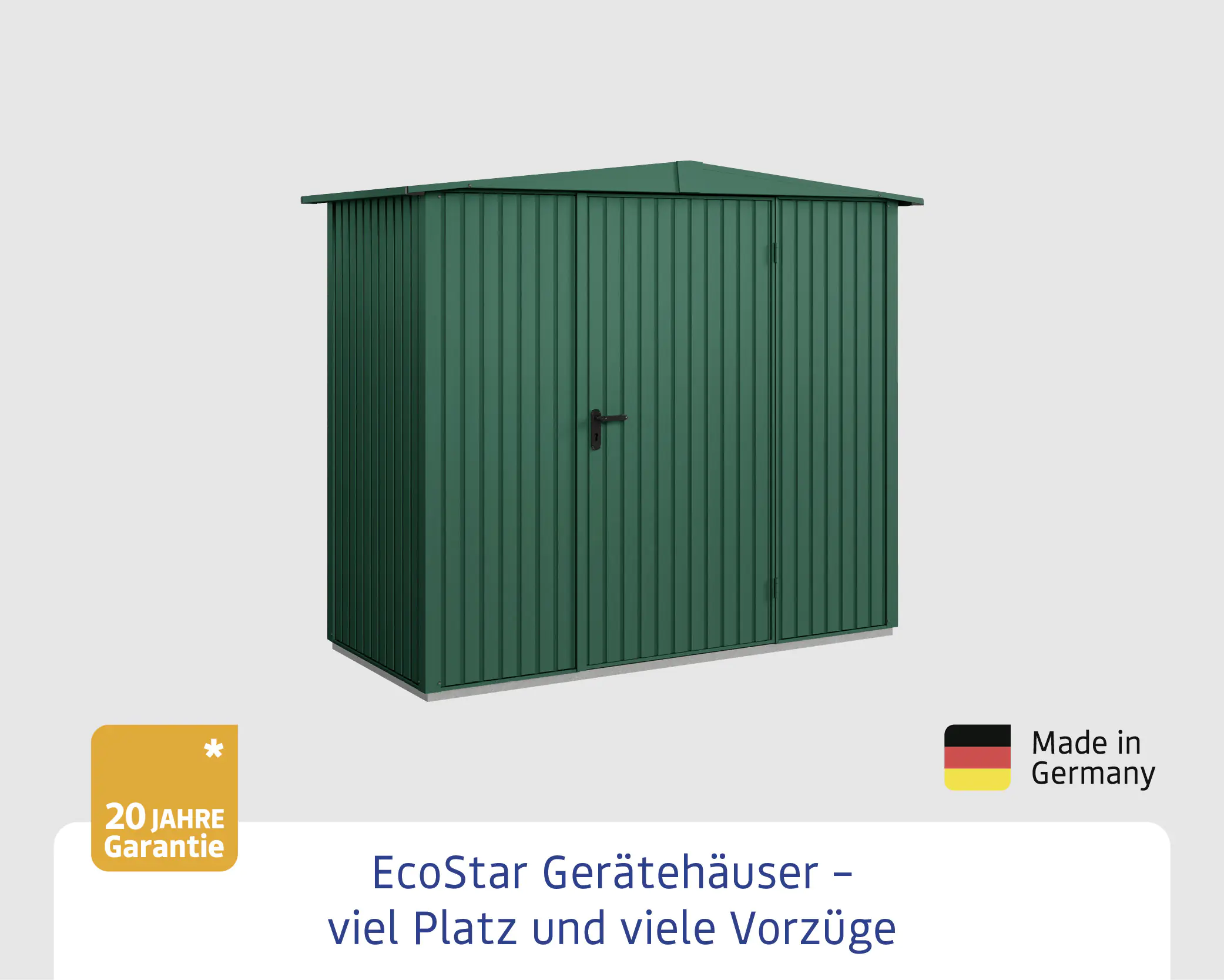 EcoStar Gerätehaus Trend-P Typ 3 312,7 x 283,4 x 232,3 cm moosgrün